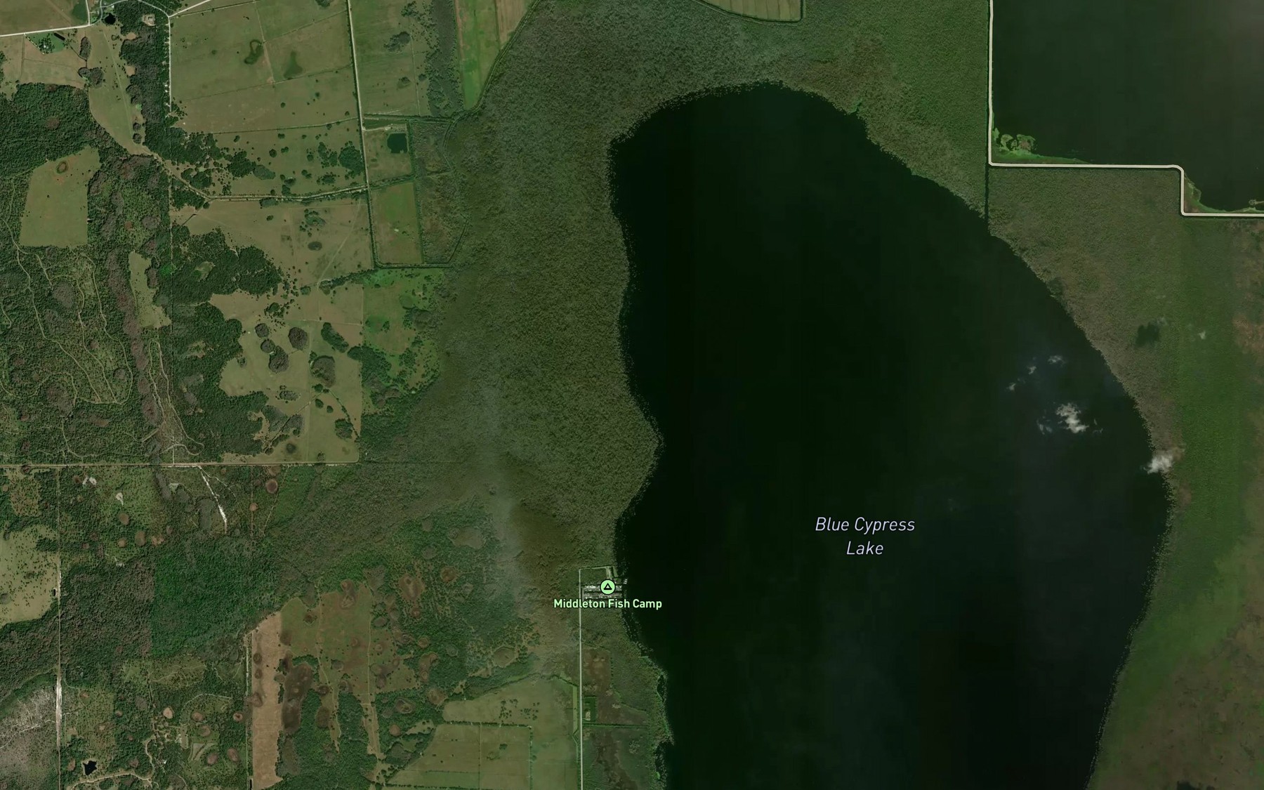 Satellite map of the Blue Cypress Creek