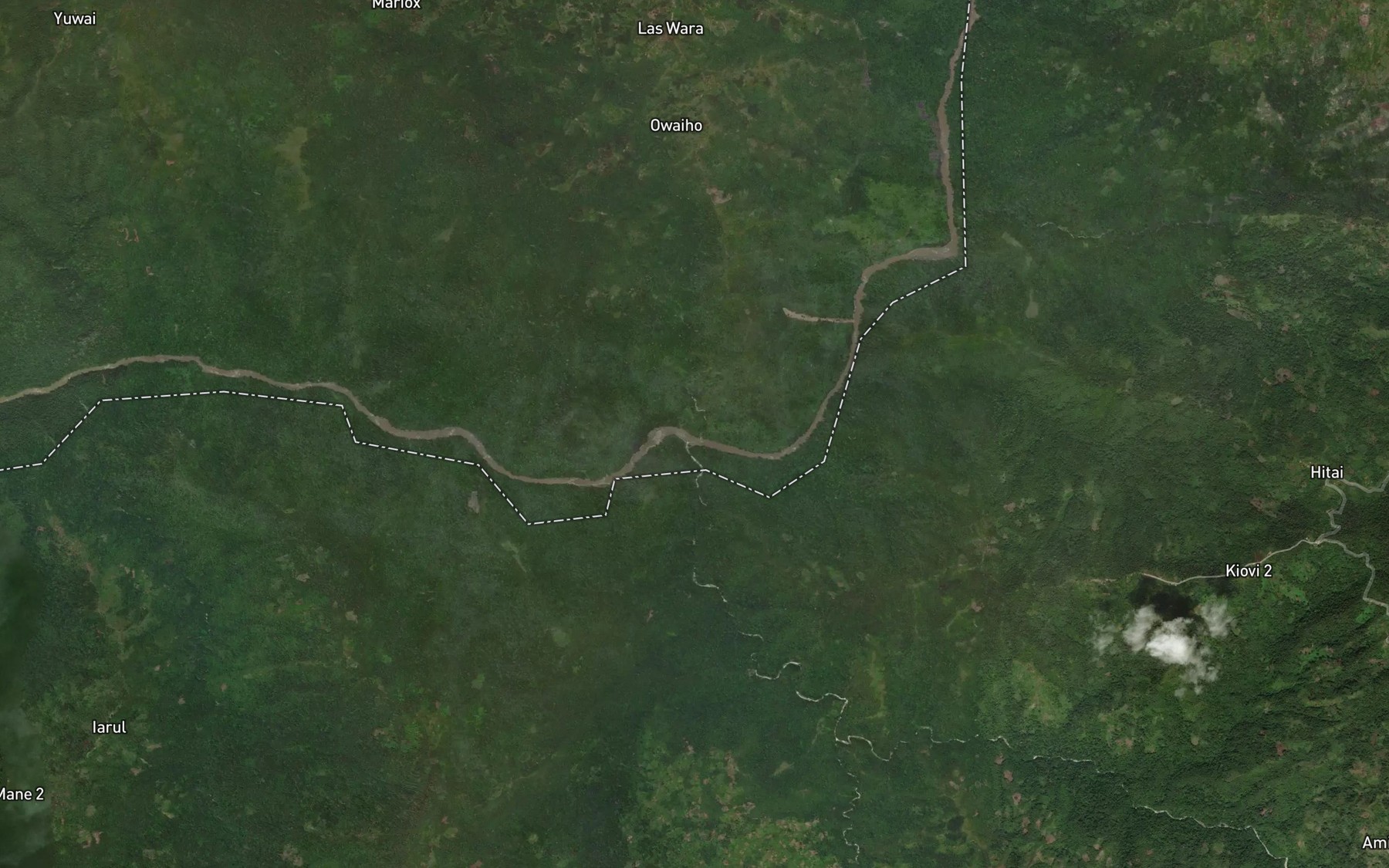 Satellite map of the Makul Creek