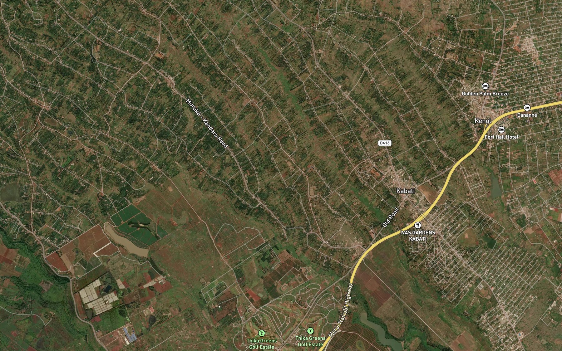 Satellite map of the Thugi
