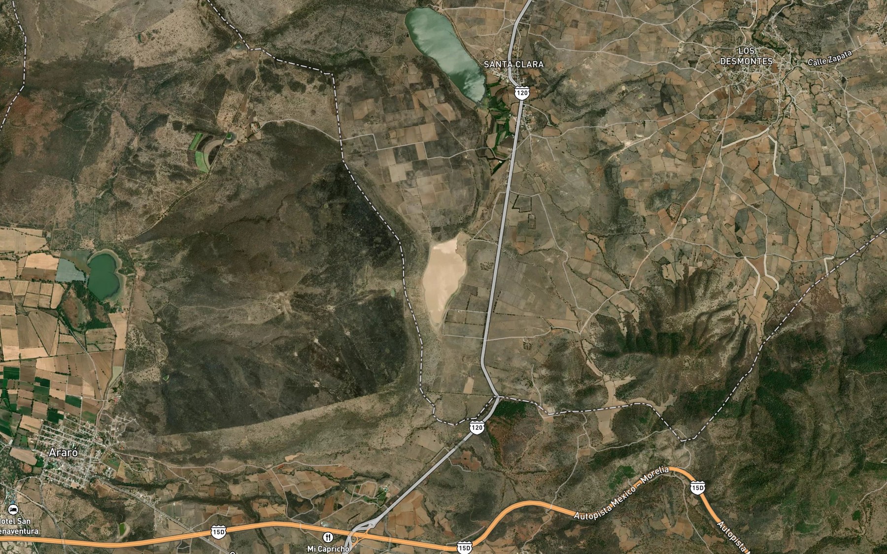Satellite map of the Chumbacua
