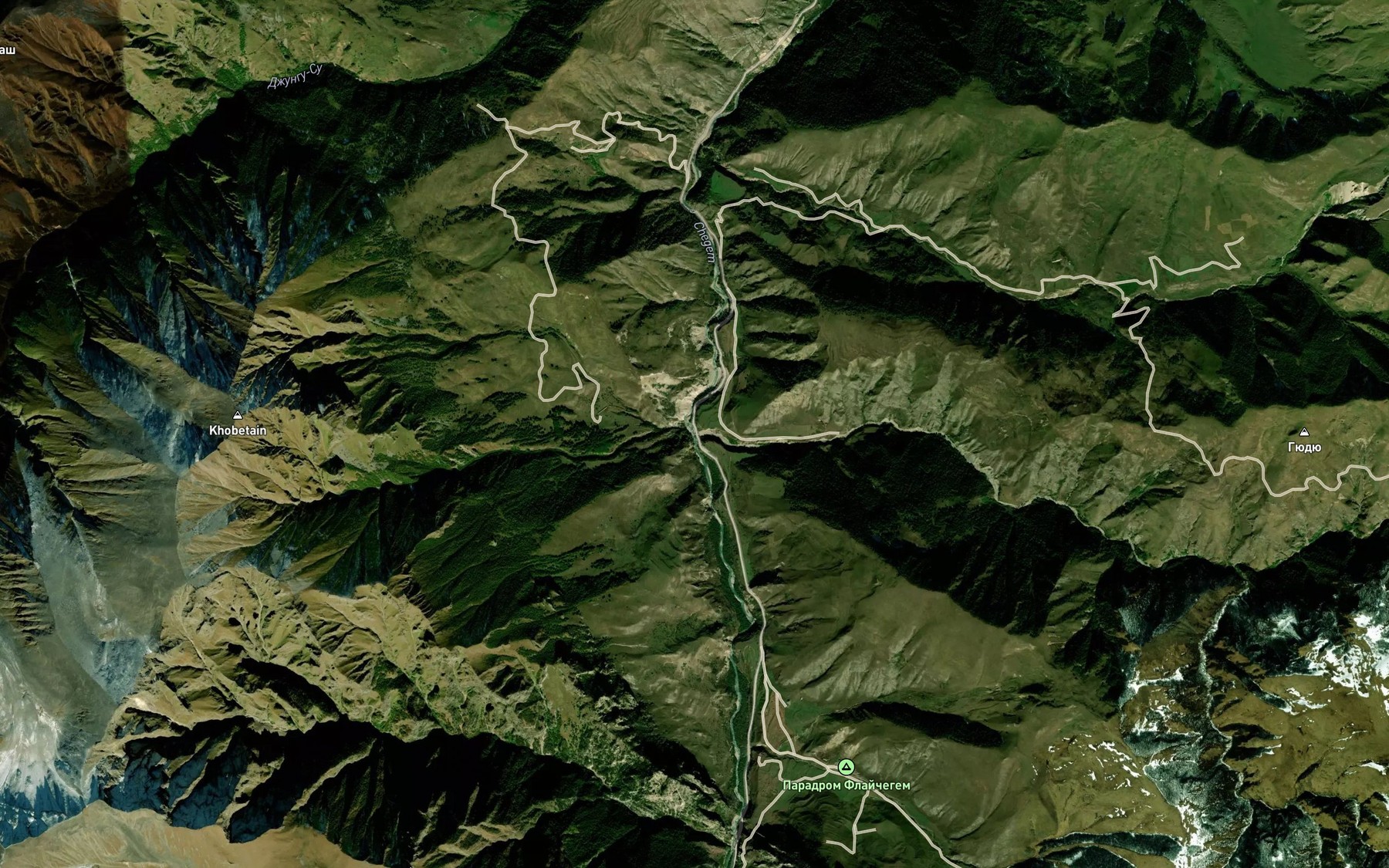 Satellite map of the Abardansu