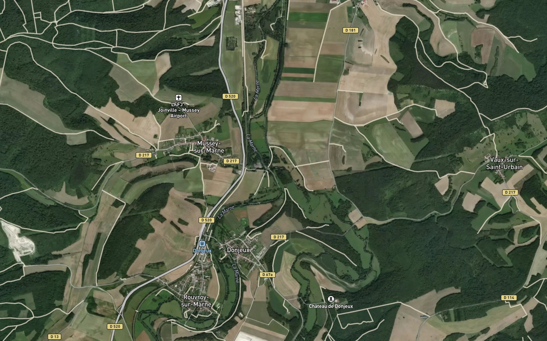 Satellite map of the Rognon