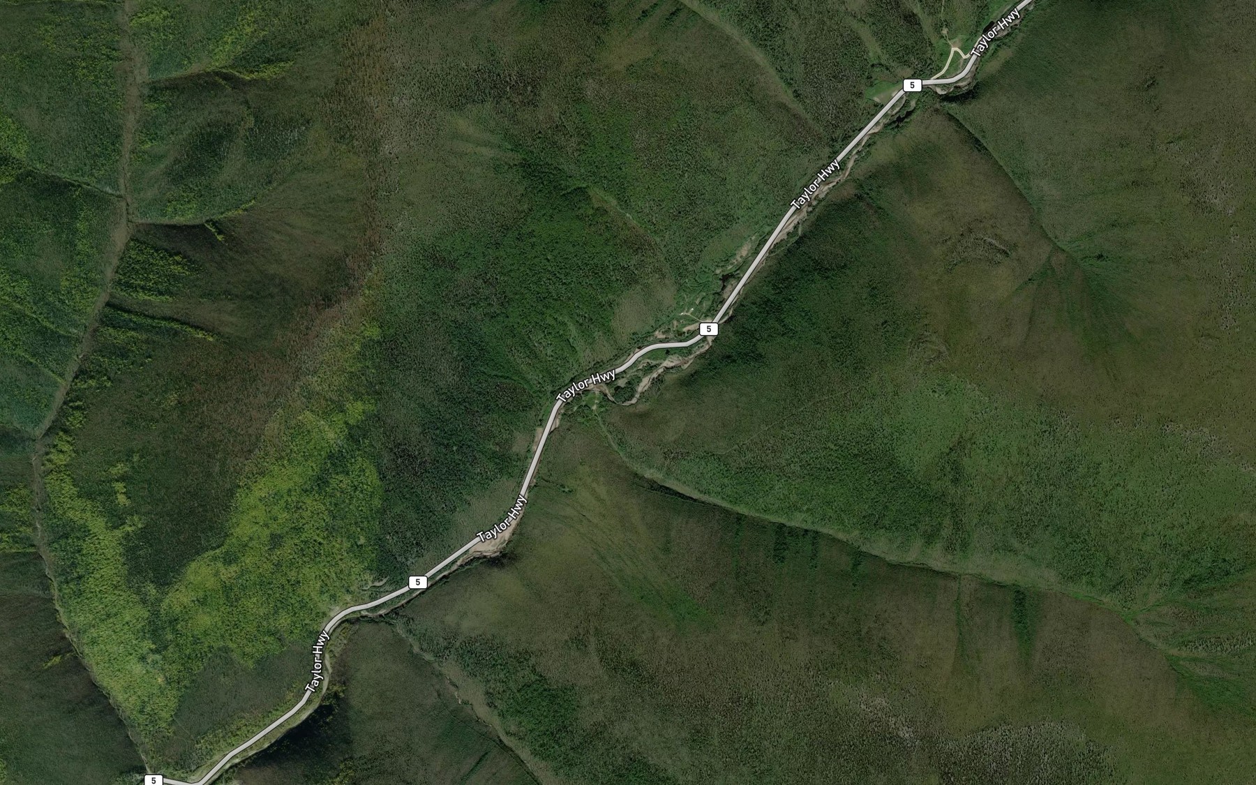 Satellite map of the George Creek