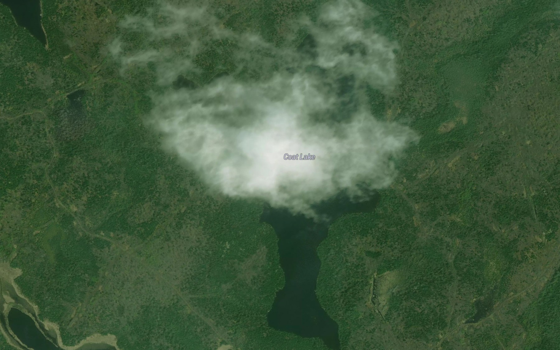 Satellite map of the Coat Lake