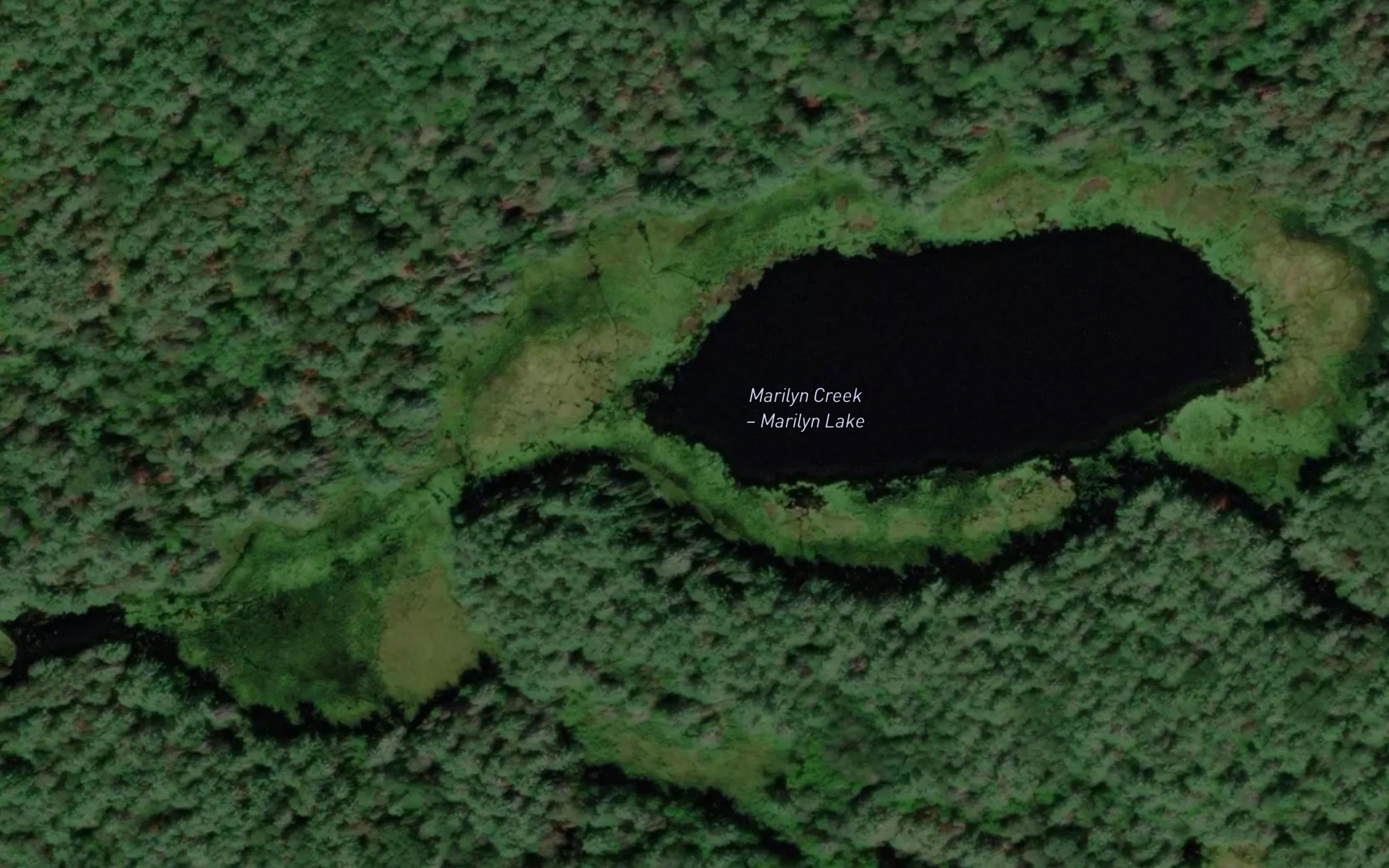 Satellite map of the Marilyn Lake