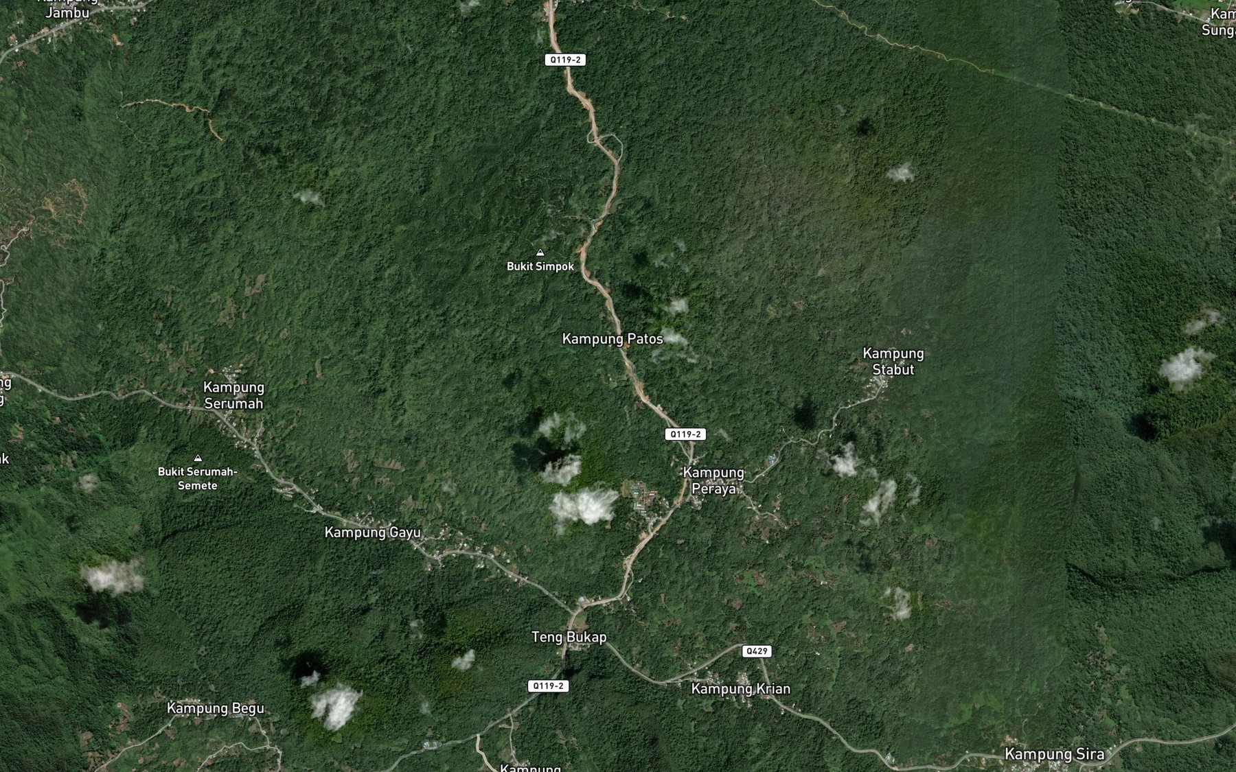 Satellite map of the Sungai Bap