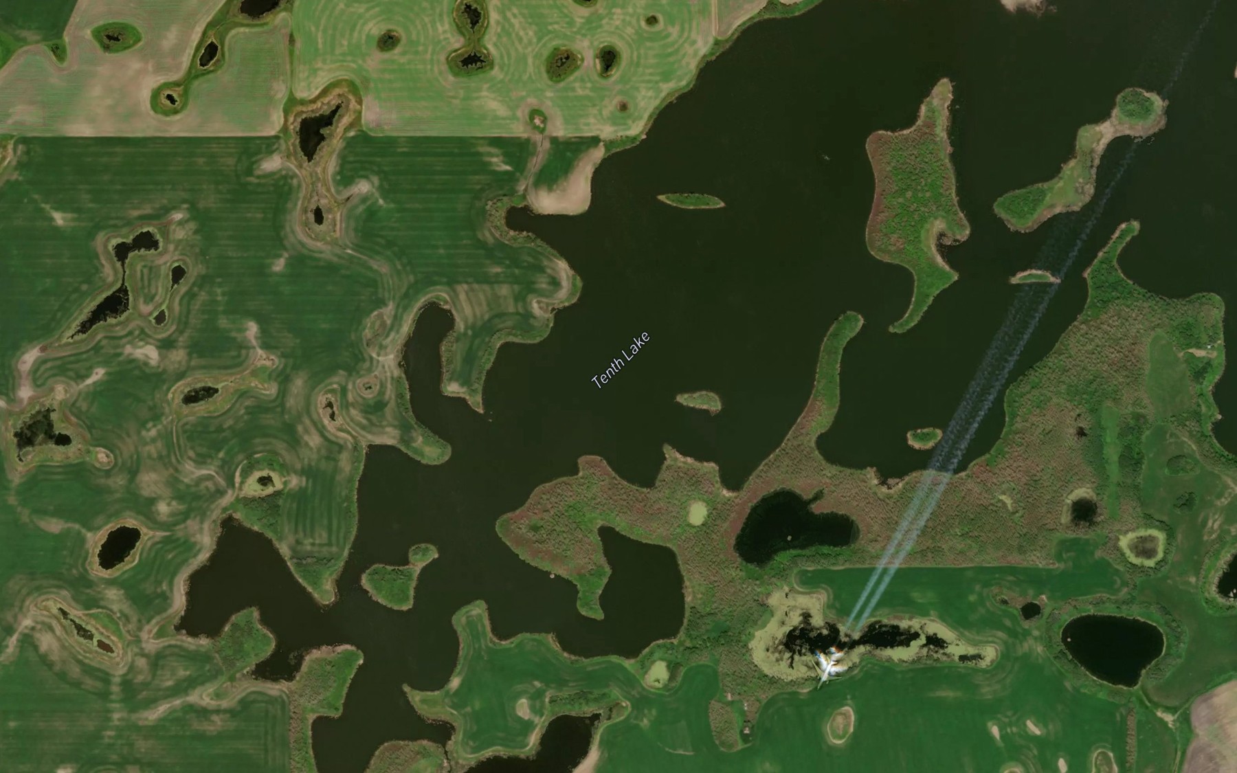 Satellite map of the Tenth Lake