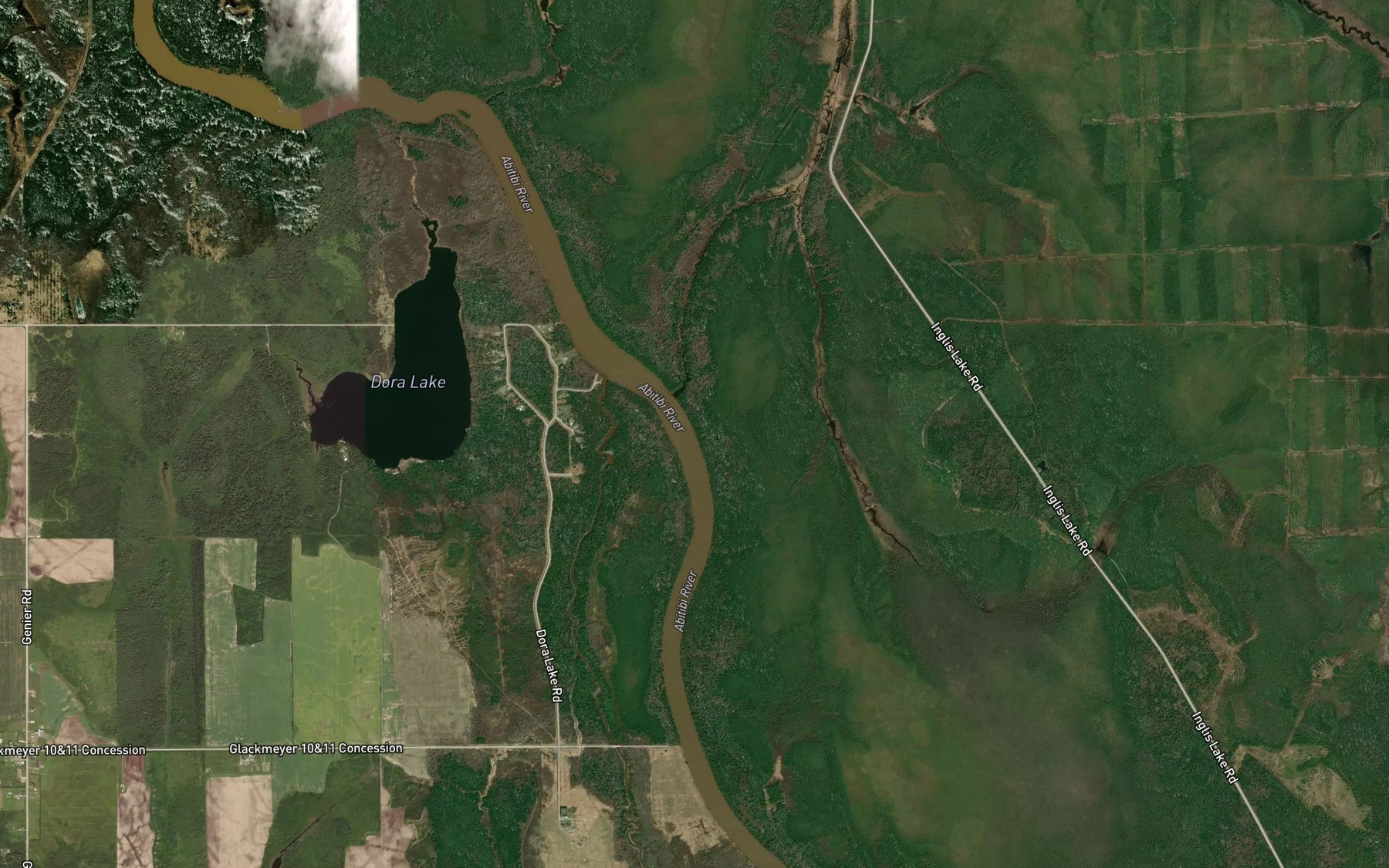 Satellite map of the Brower Creek