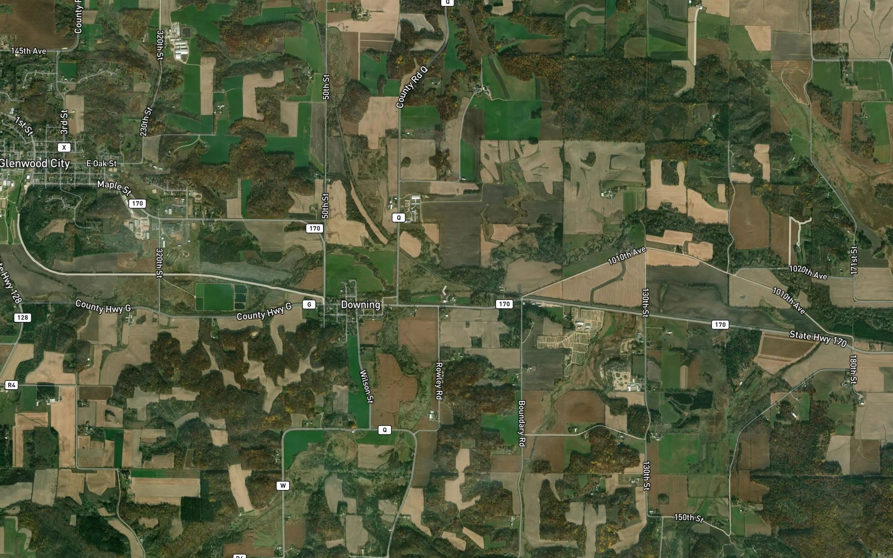 Satellite map of the Beaver Creek