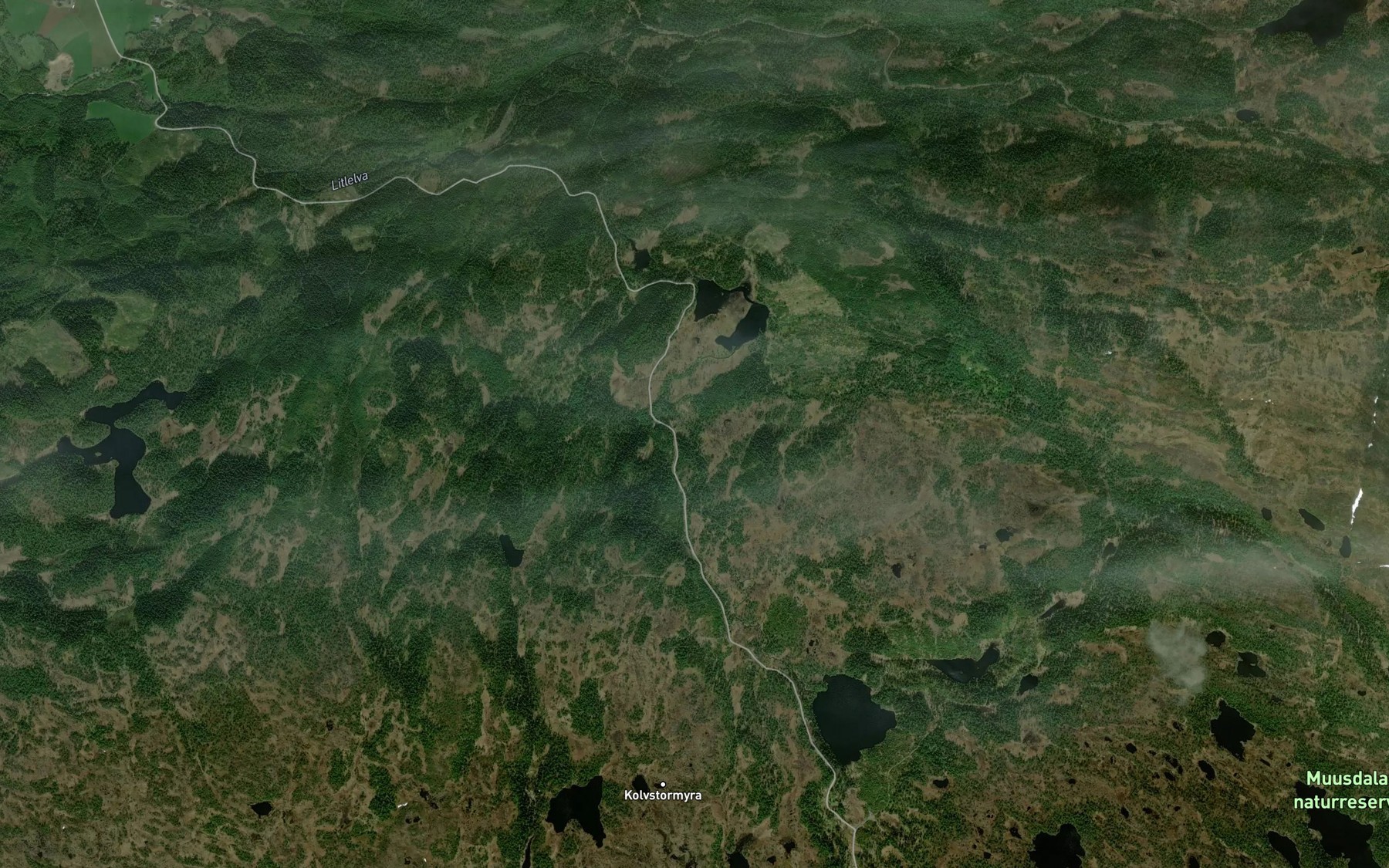 Satellite map of the Djupbekken