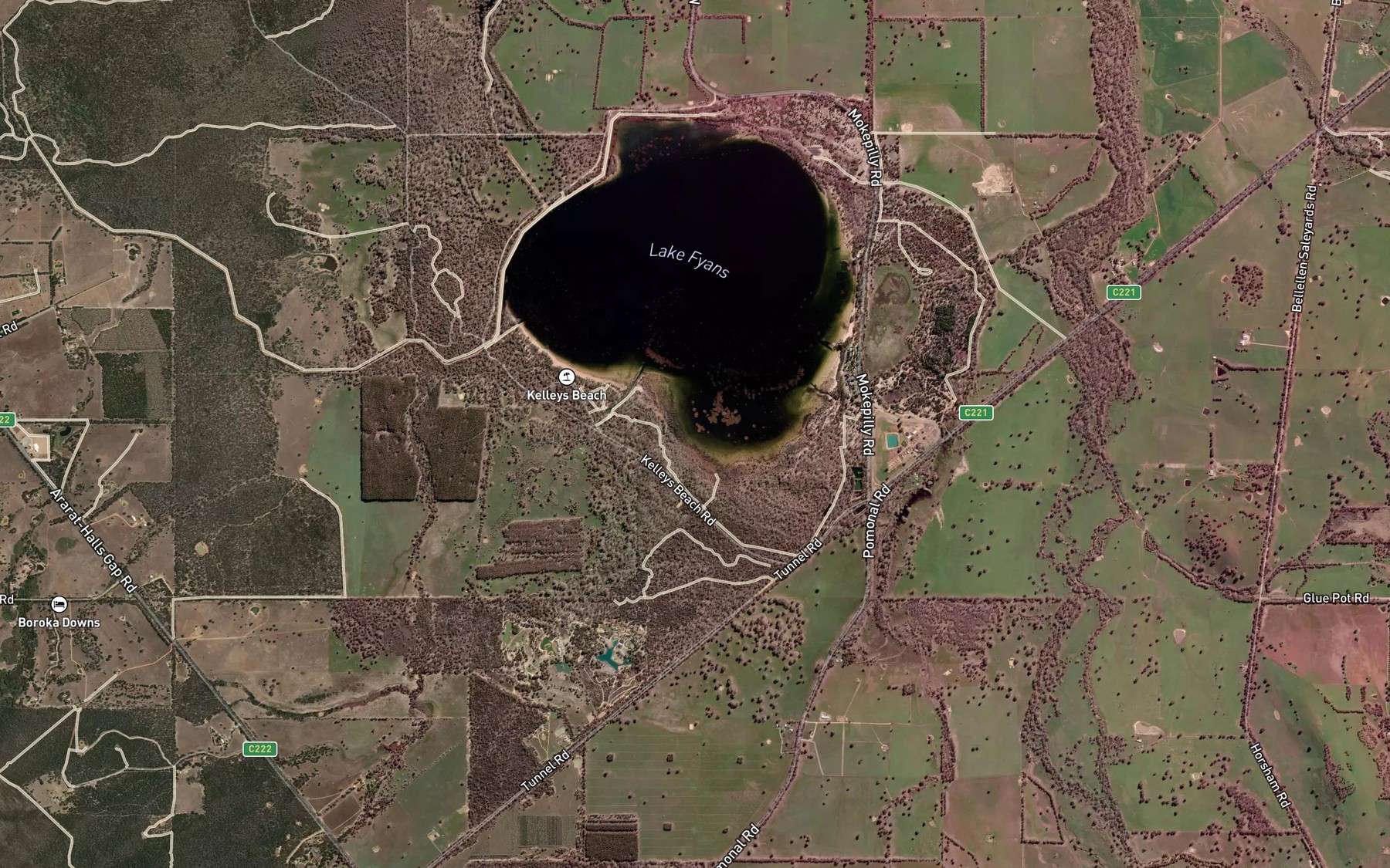 Satellite map of the Spot 4