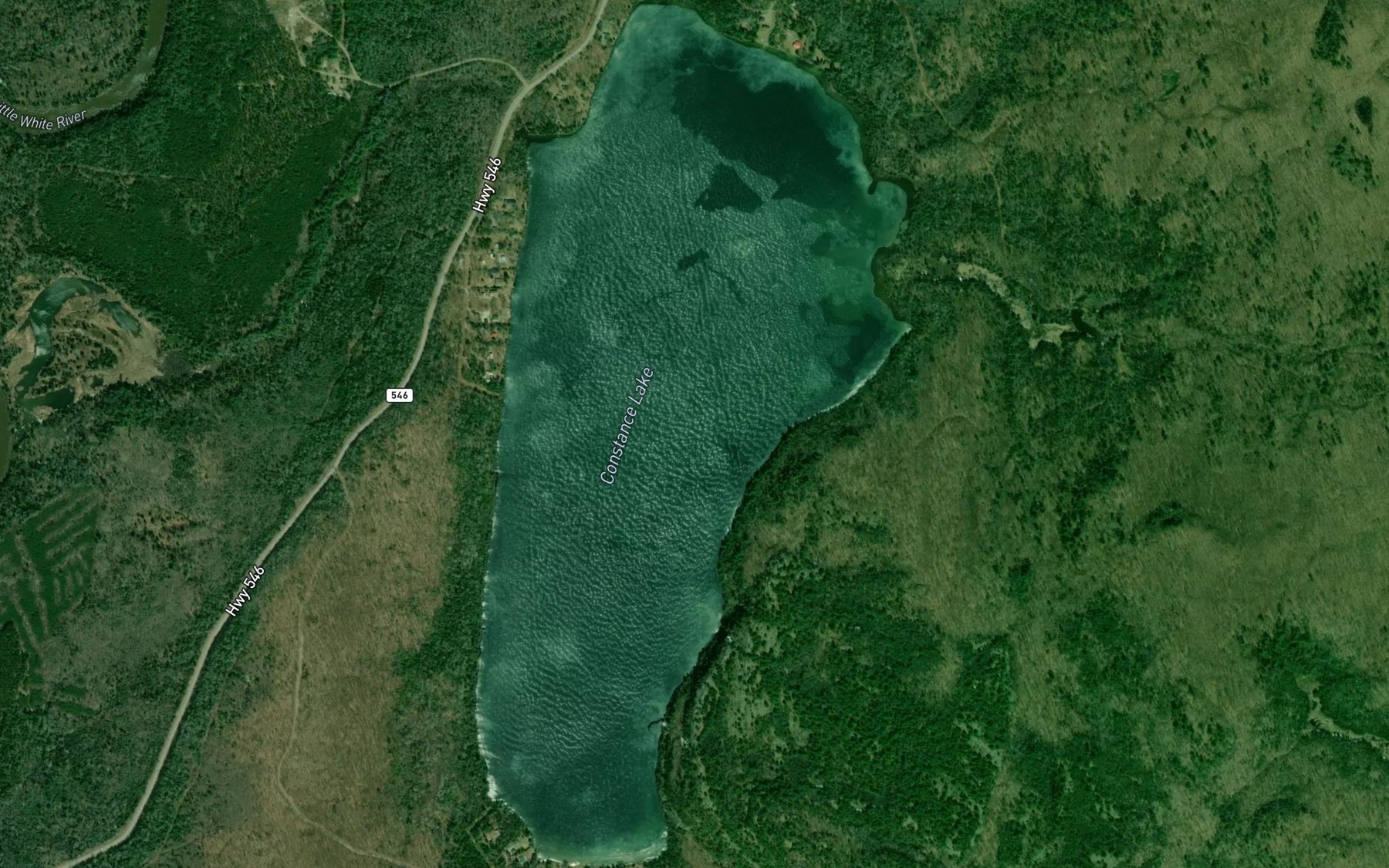 Satellite map of the Constance Lake