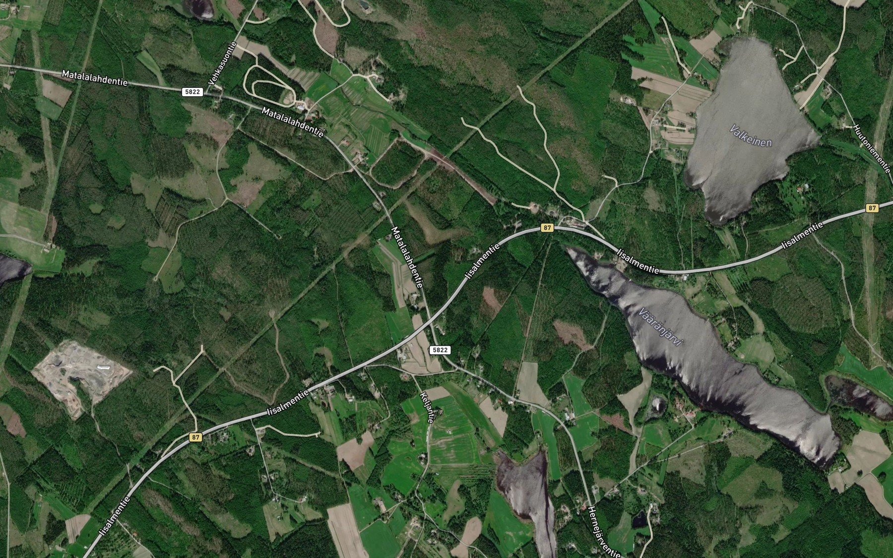 Satellite map of the Vaarajoki