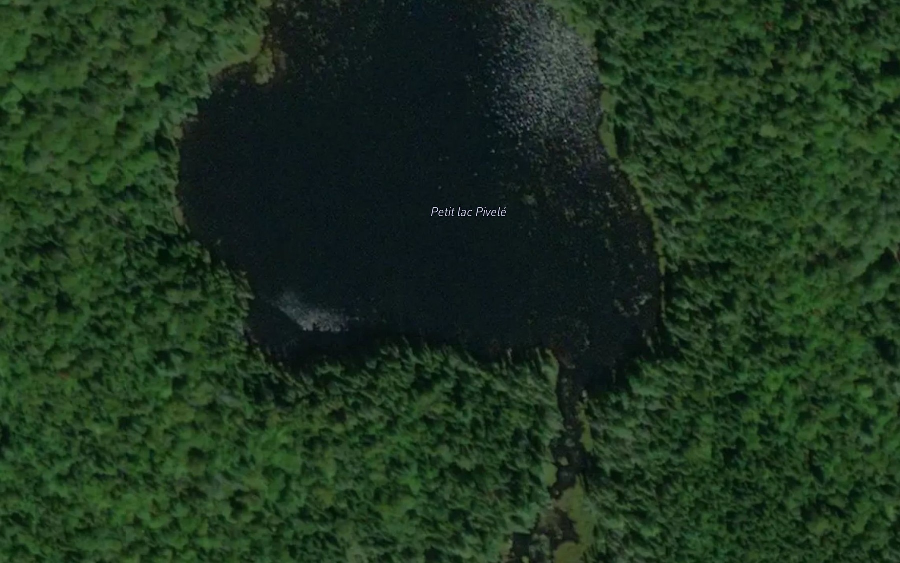 Satellite map of the Petit lac Pivele