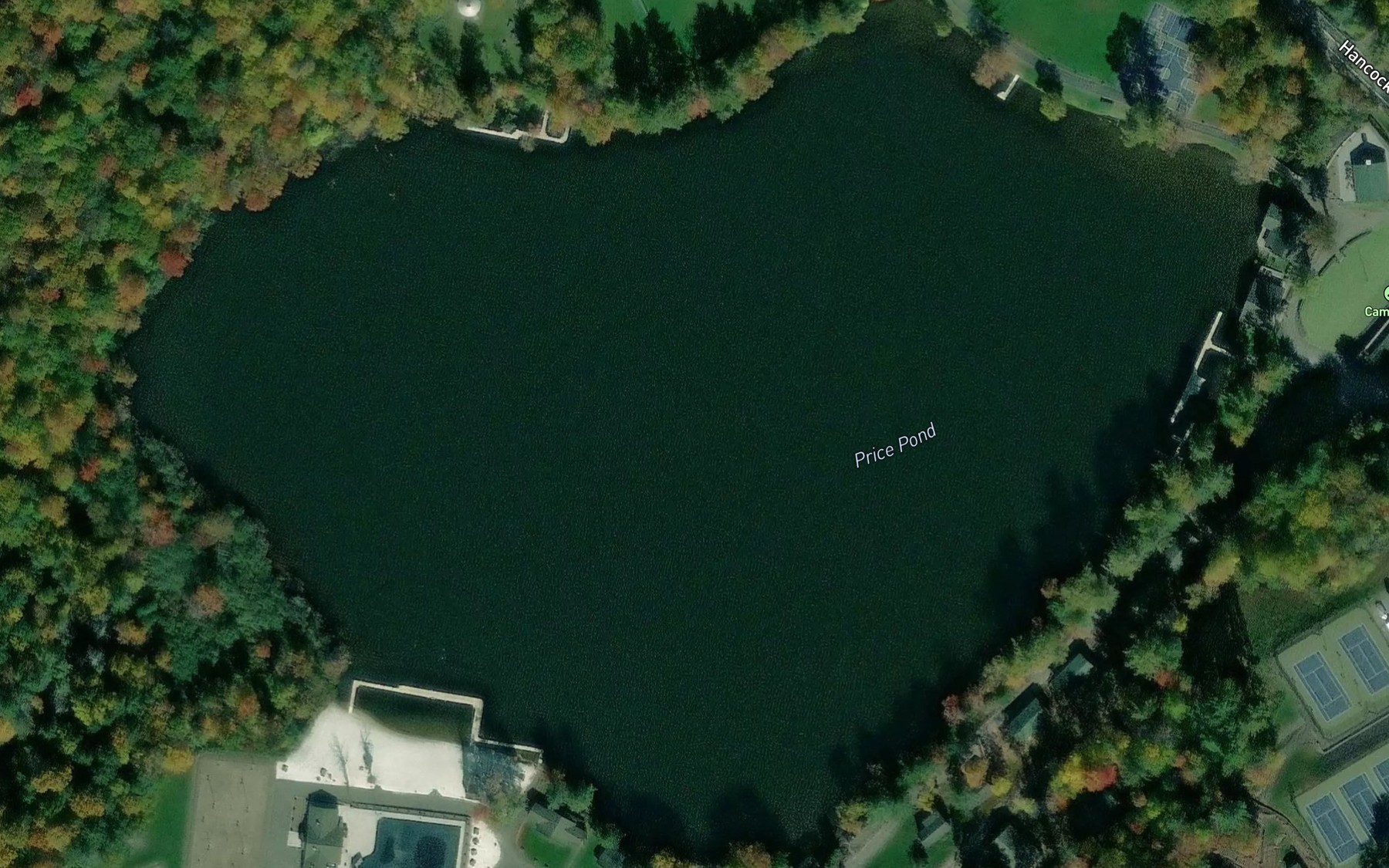 Satellite map of the Price Pond