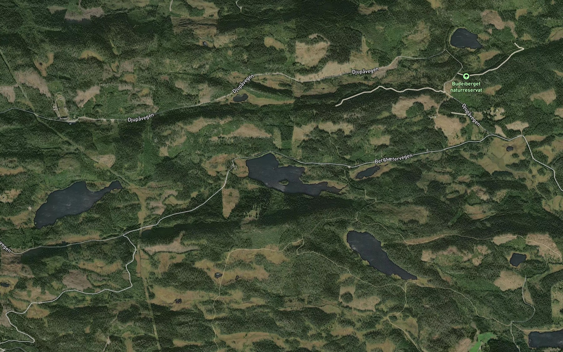 Satellite map of the Bergsaetervatn