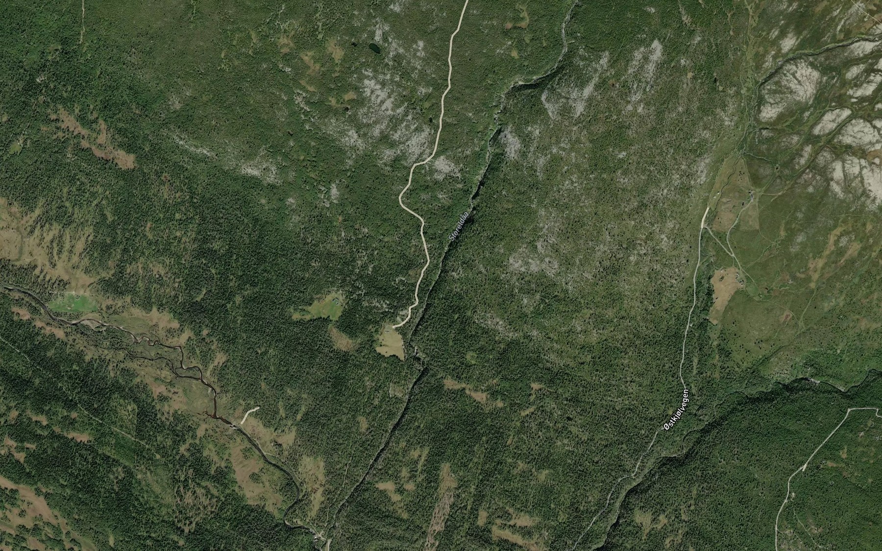 Satellite map of the Store Eldaa
