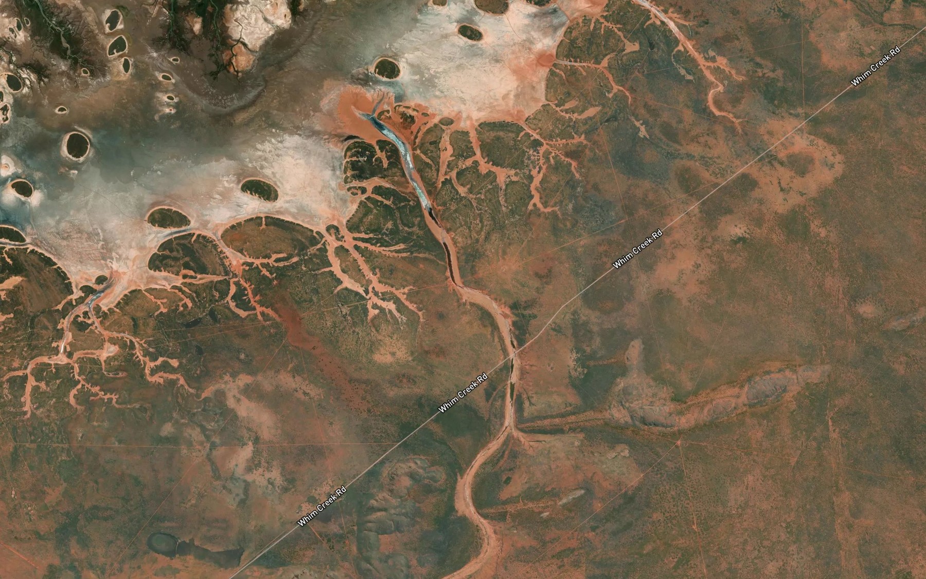 Satellite map of the Peeatony River