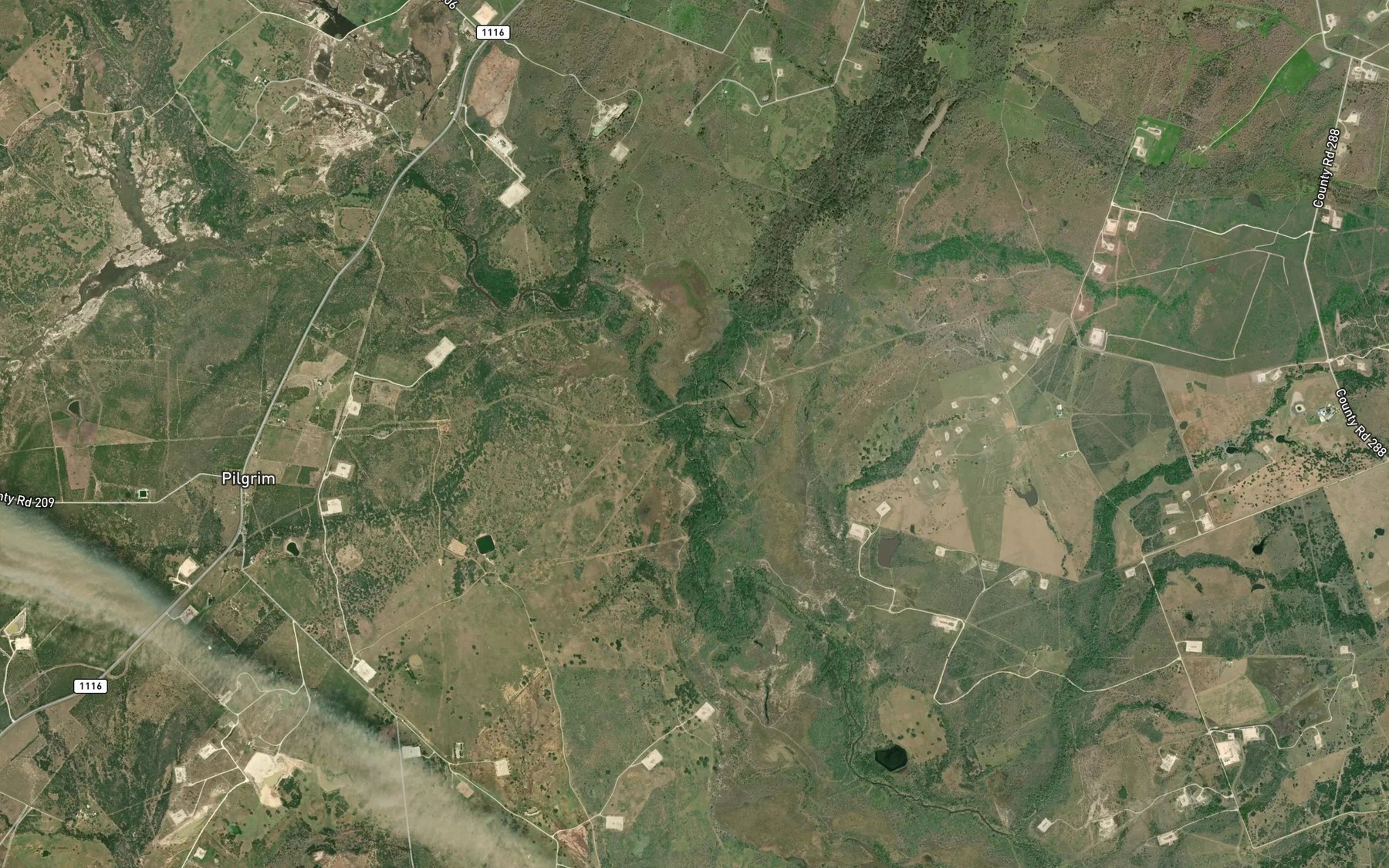 Satellite map of the Salty Creek