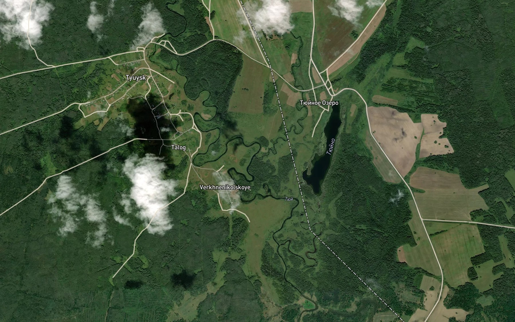 Satellite map of the Ater