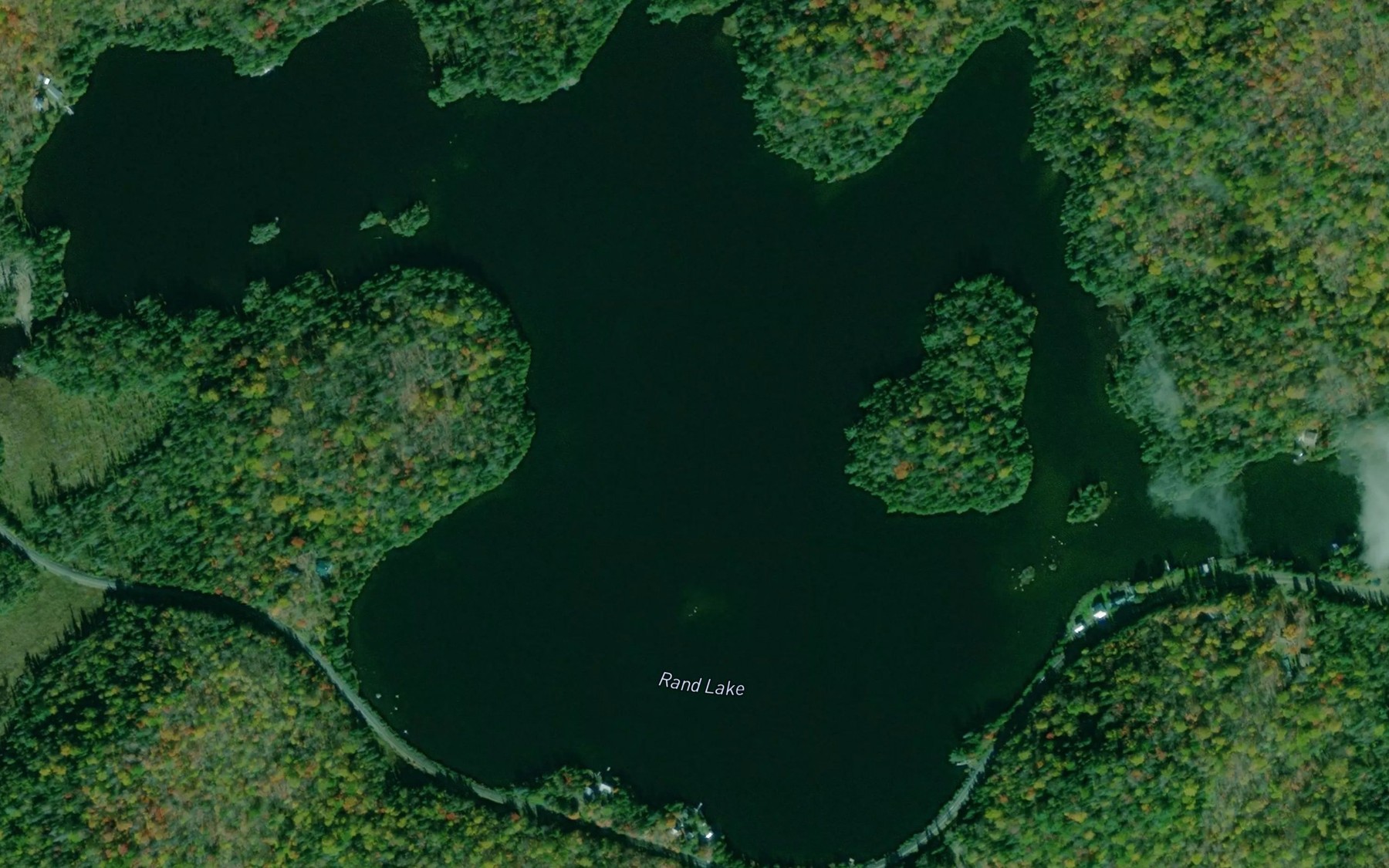Satellite map of the Rand Lake