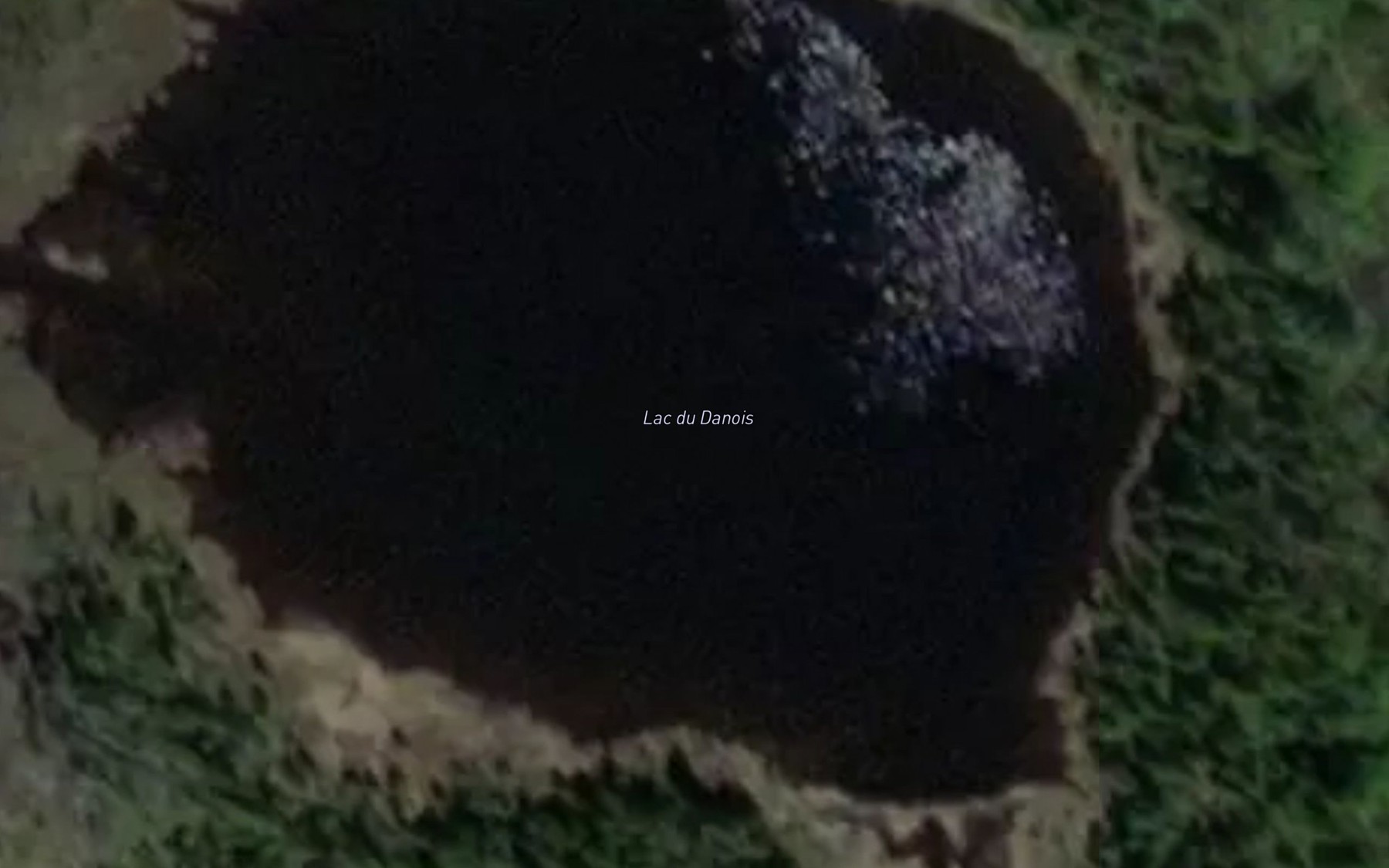 Satellite map of the Lac du Danois