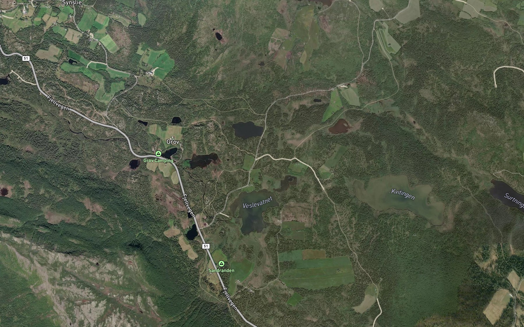 Satellite map of the Skytningsbekken