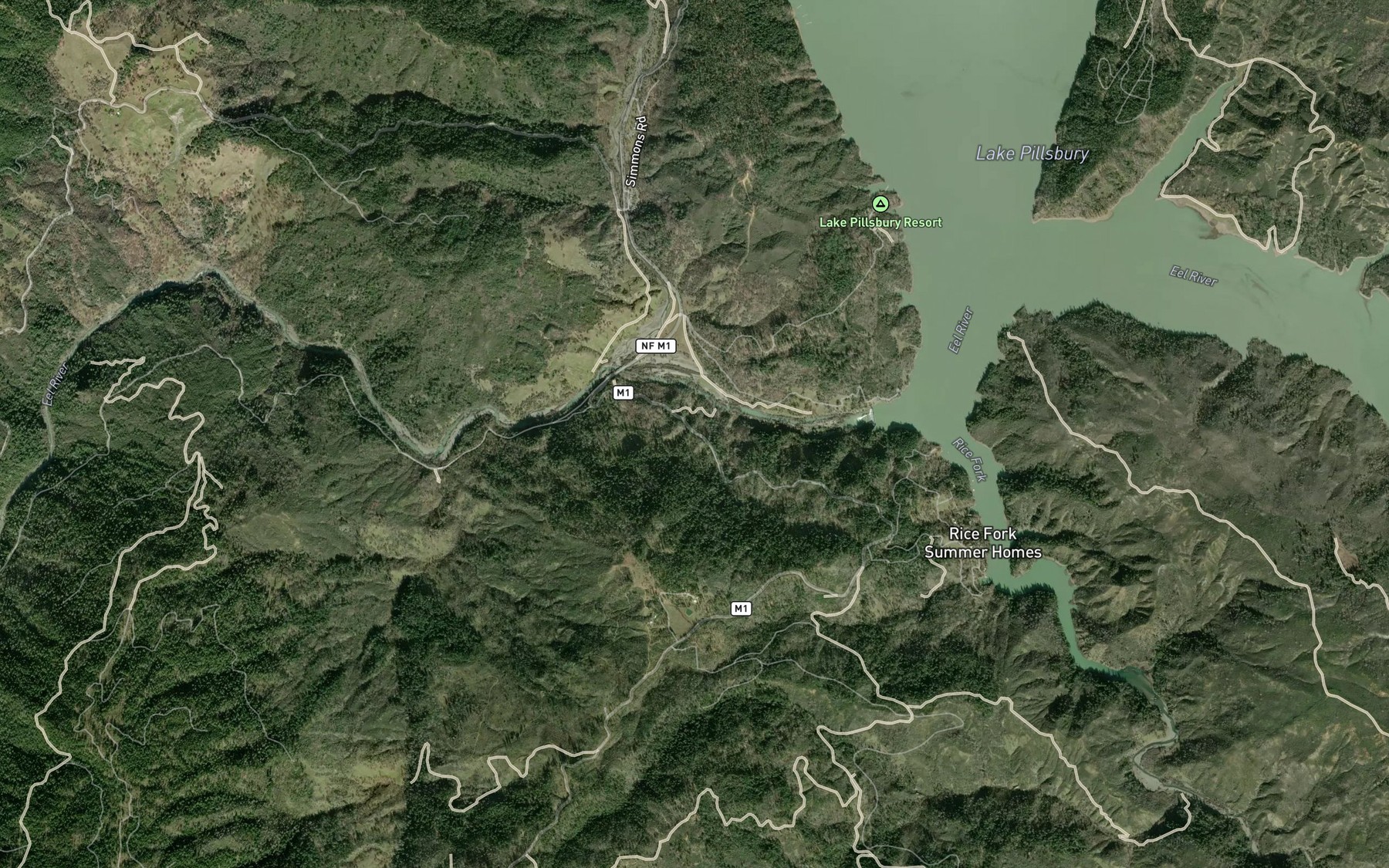 Satellite map of the Logan Spring
