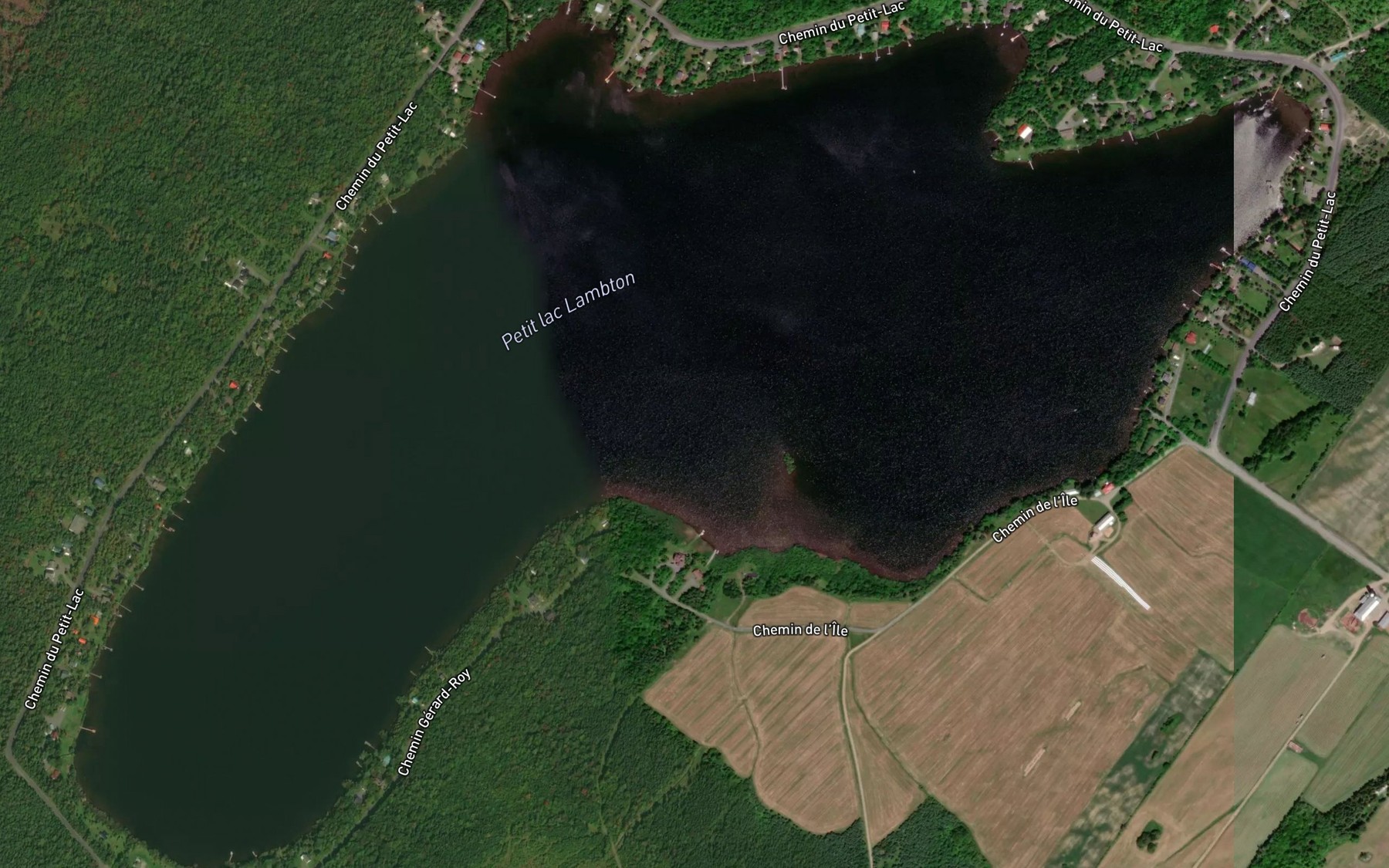 Satellite map of the Petit lac Lambton