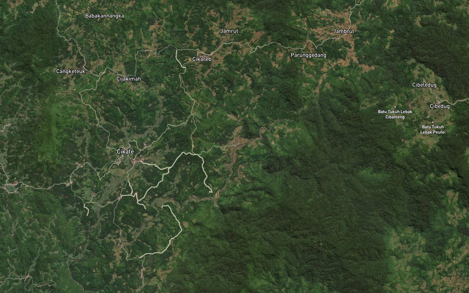 Satellite map of the Ci Kareo