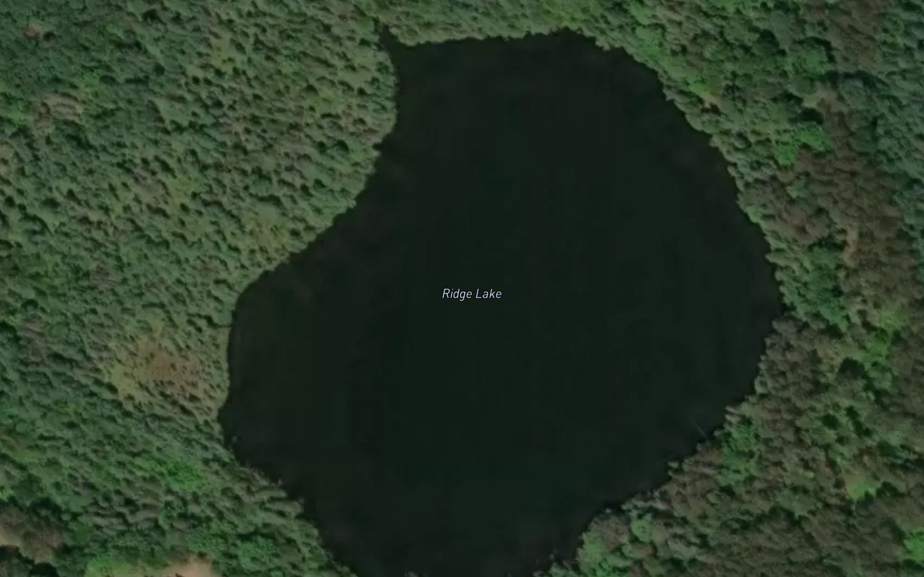 Satellite map of the Ridge Lake