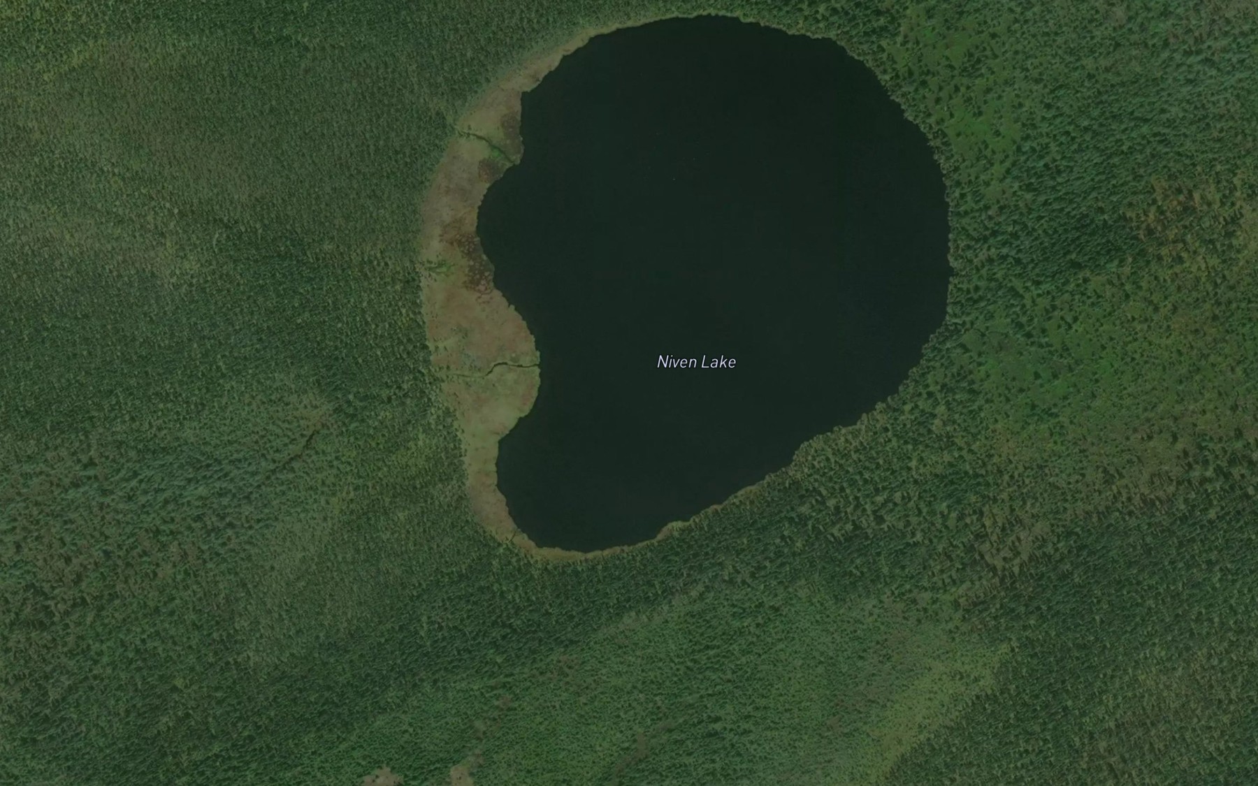 Satellite map of the Niven Lake