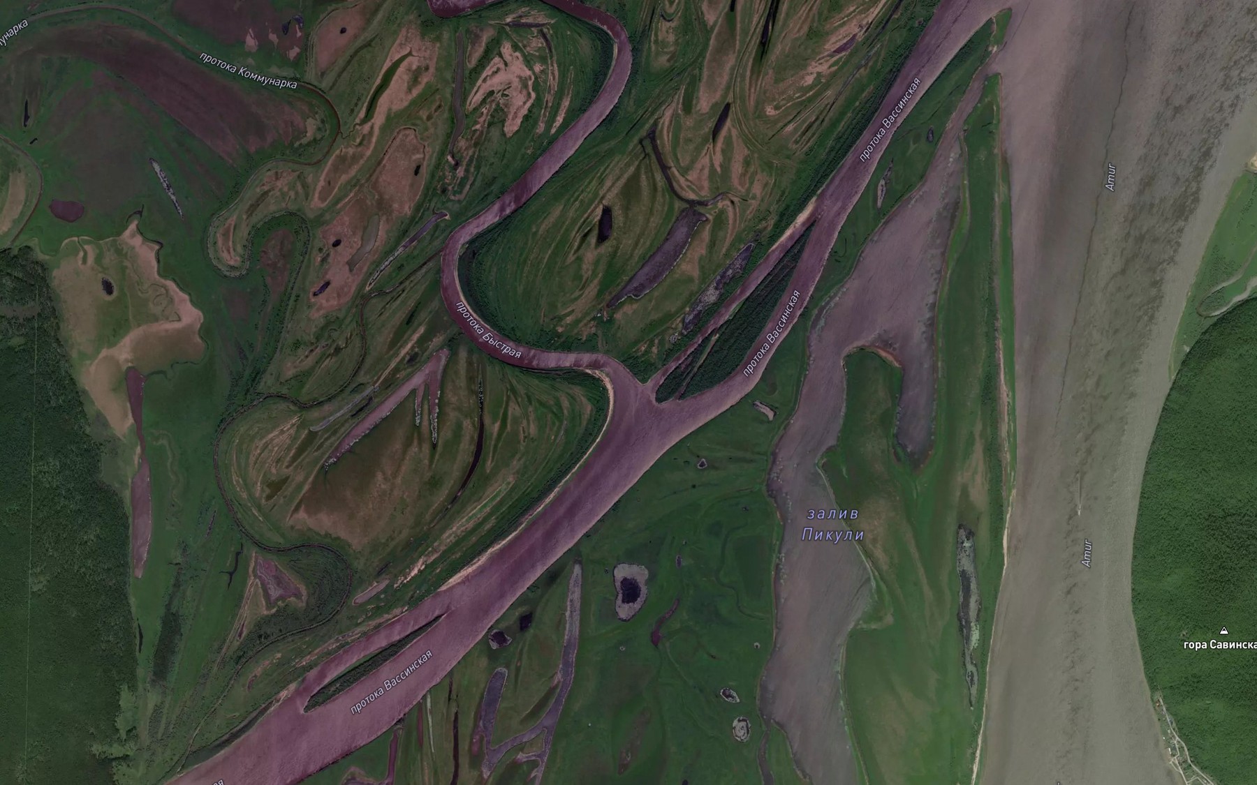 Satellite map of the Protoka Bystraya
