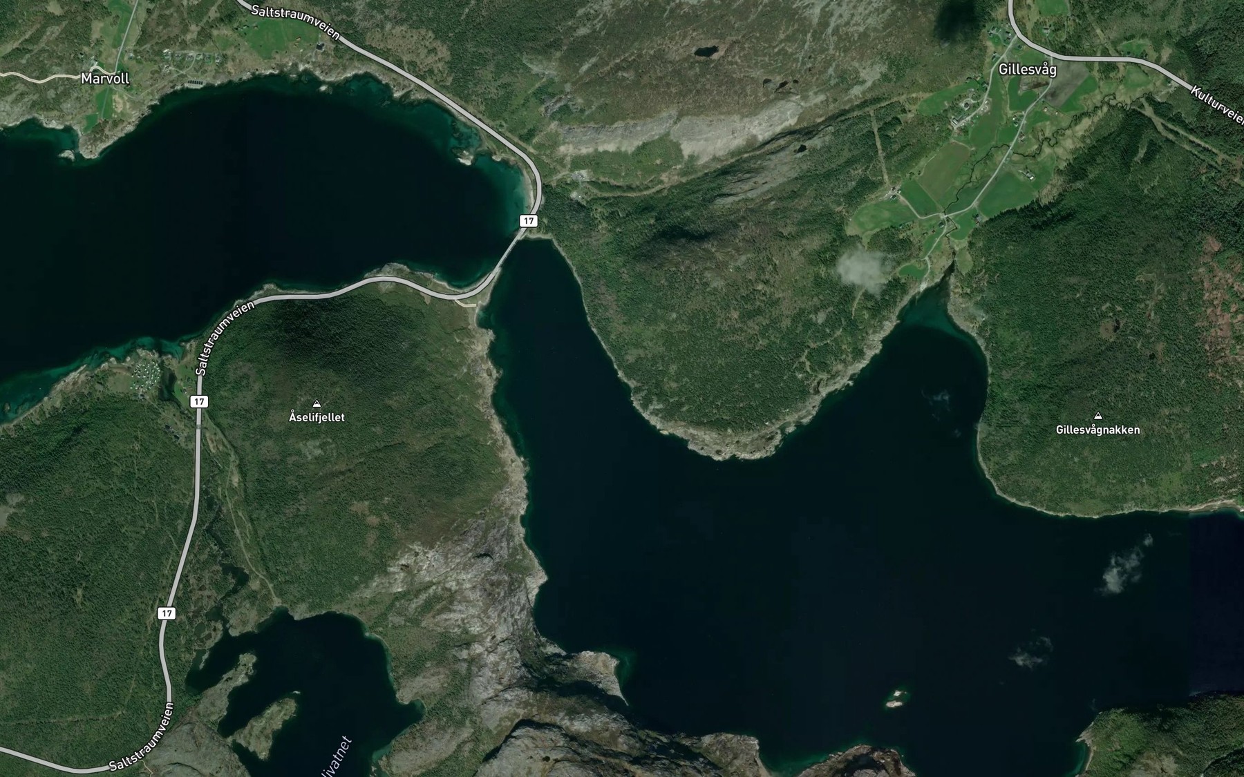 Satellite map of the Ospvika