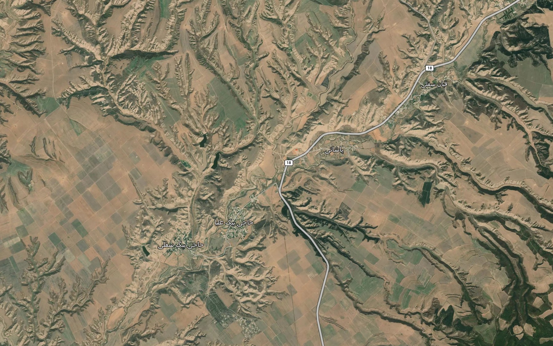 Satellite map of the Rud-e Shur Darreh