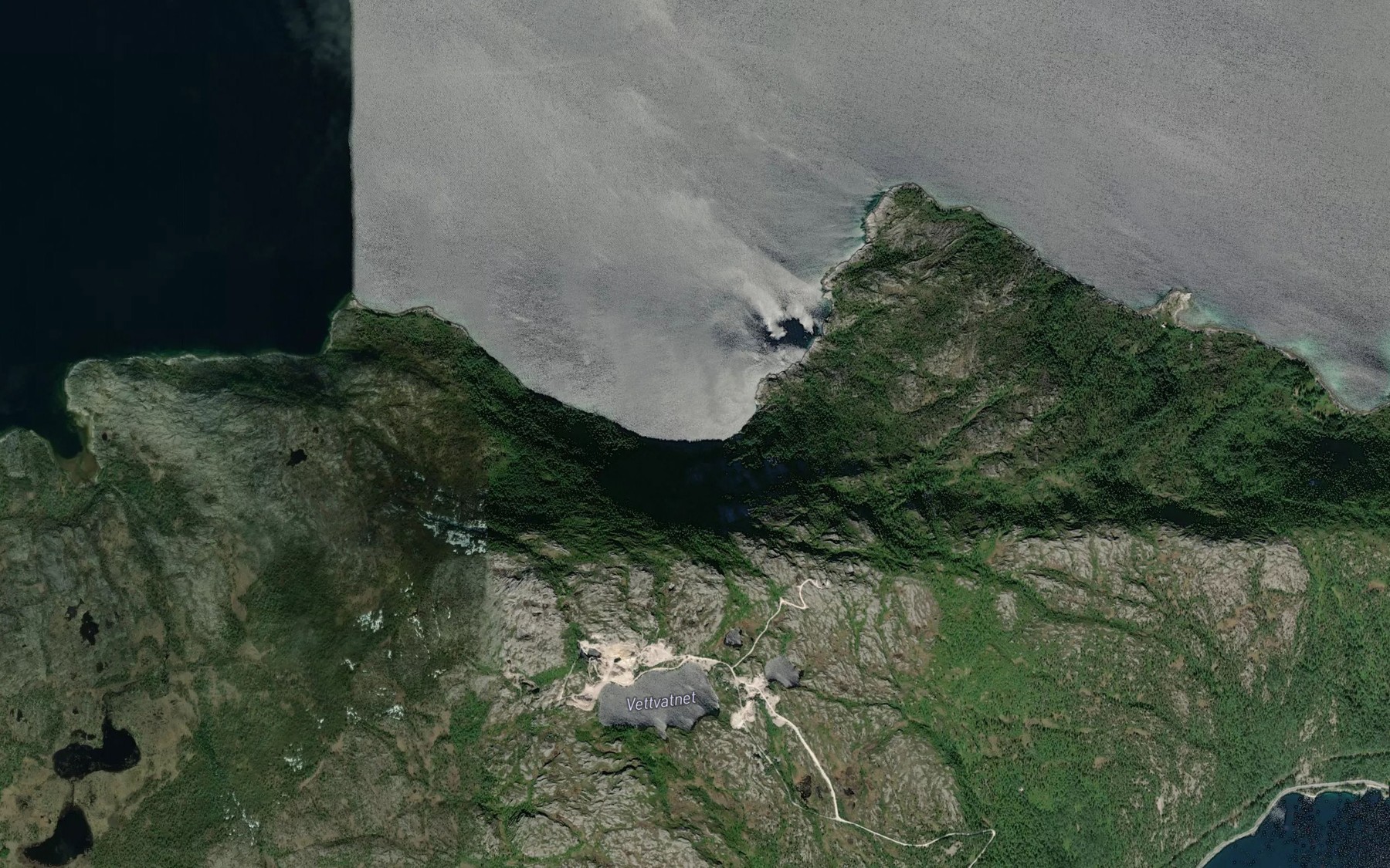 Satellite map of the Storvika