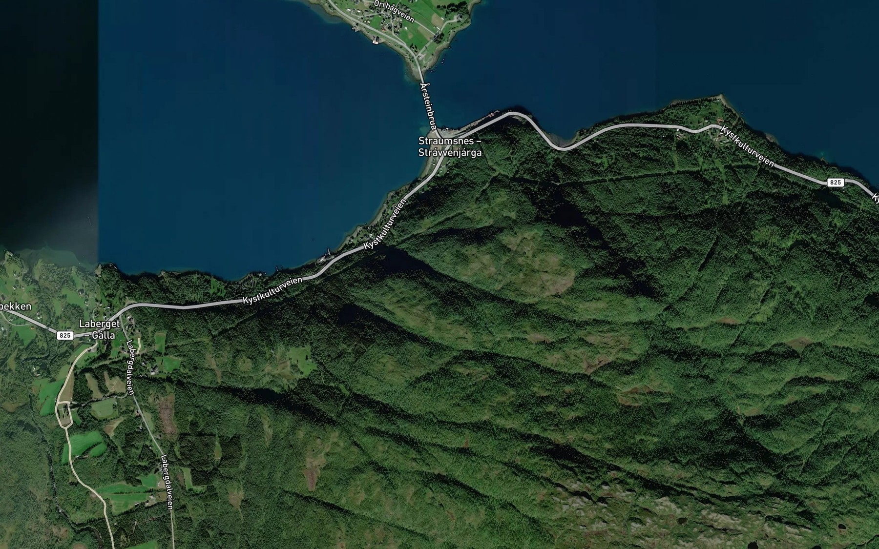 Satellite map of the Rappelva