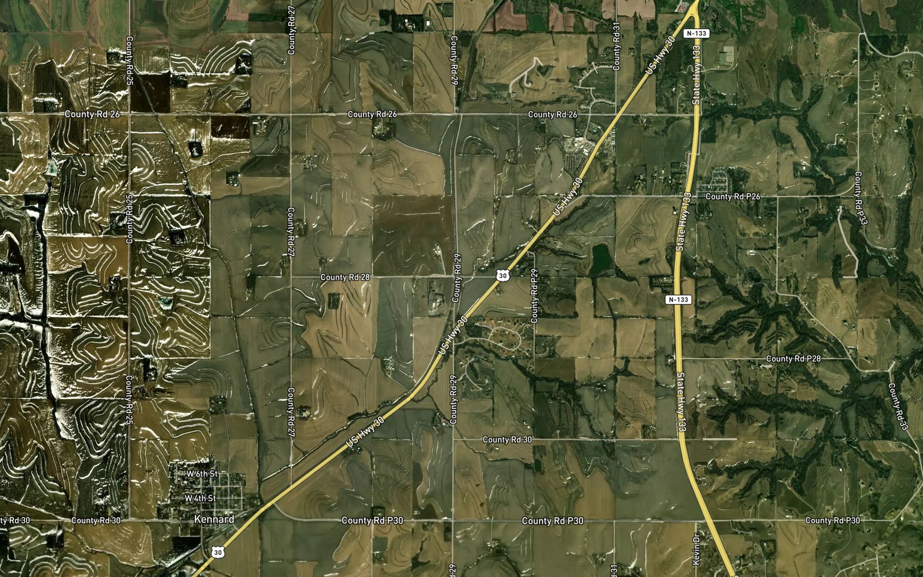 Satellite map of the Richter Branch
