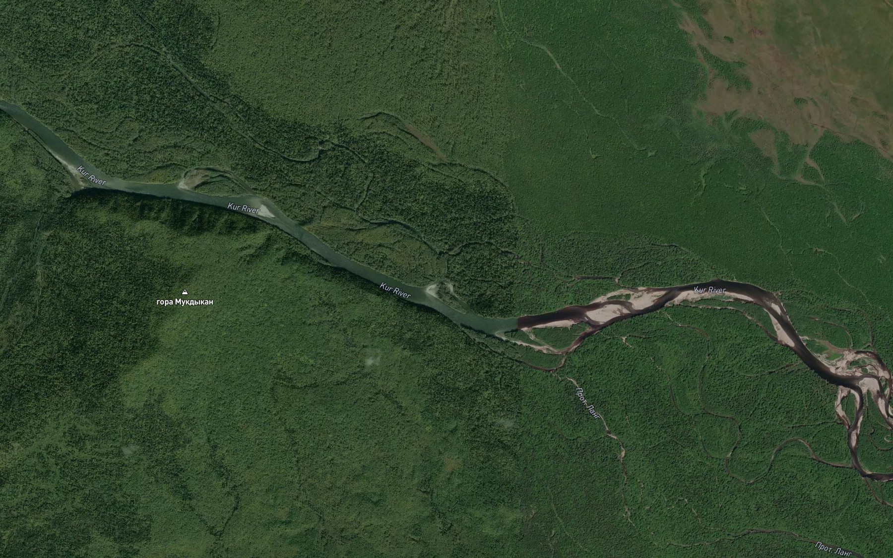 Satellite map of the Protoka Mukdykan
