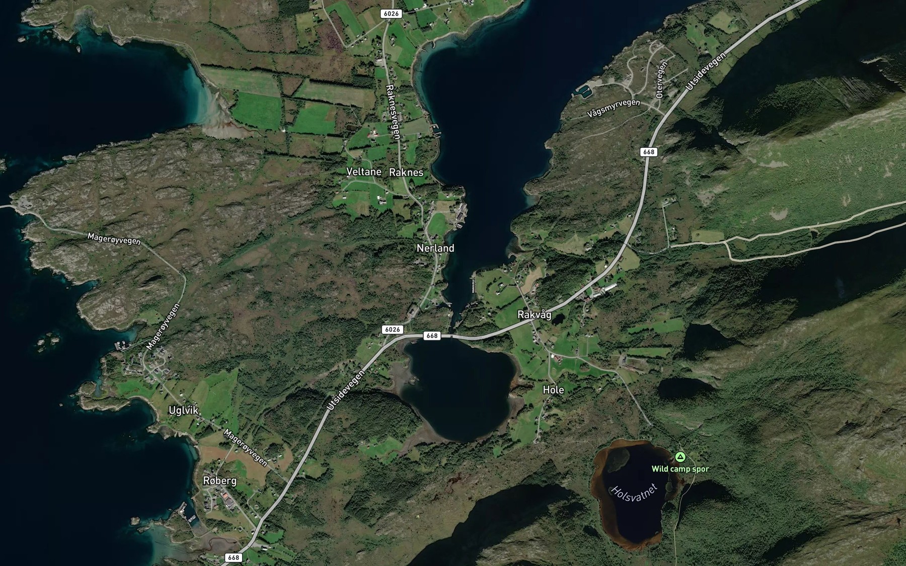Satellite map of the Torsvika