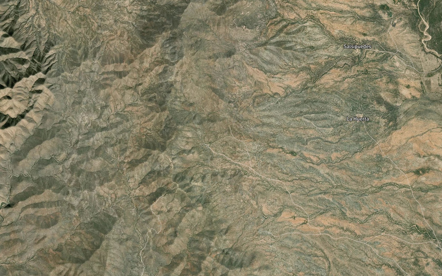Satellite map of the Canada El Coyote