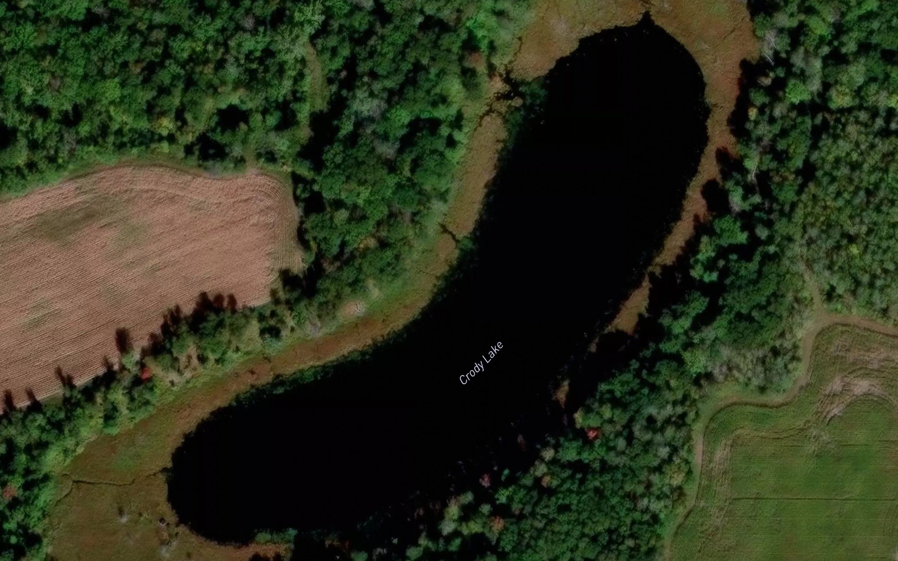Satellite map of the Crody Lake