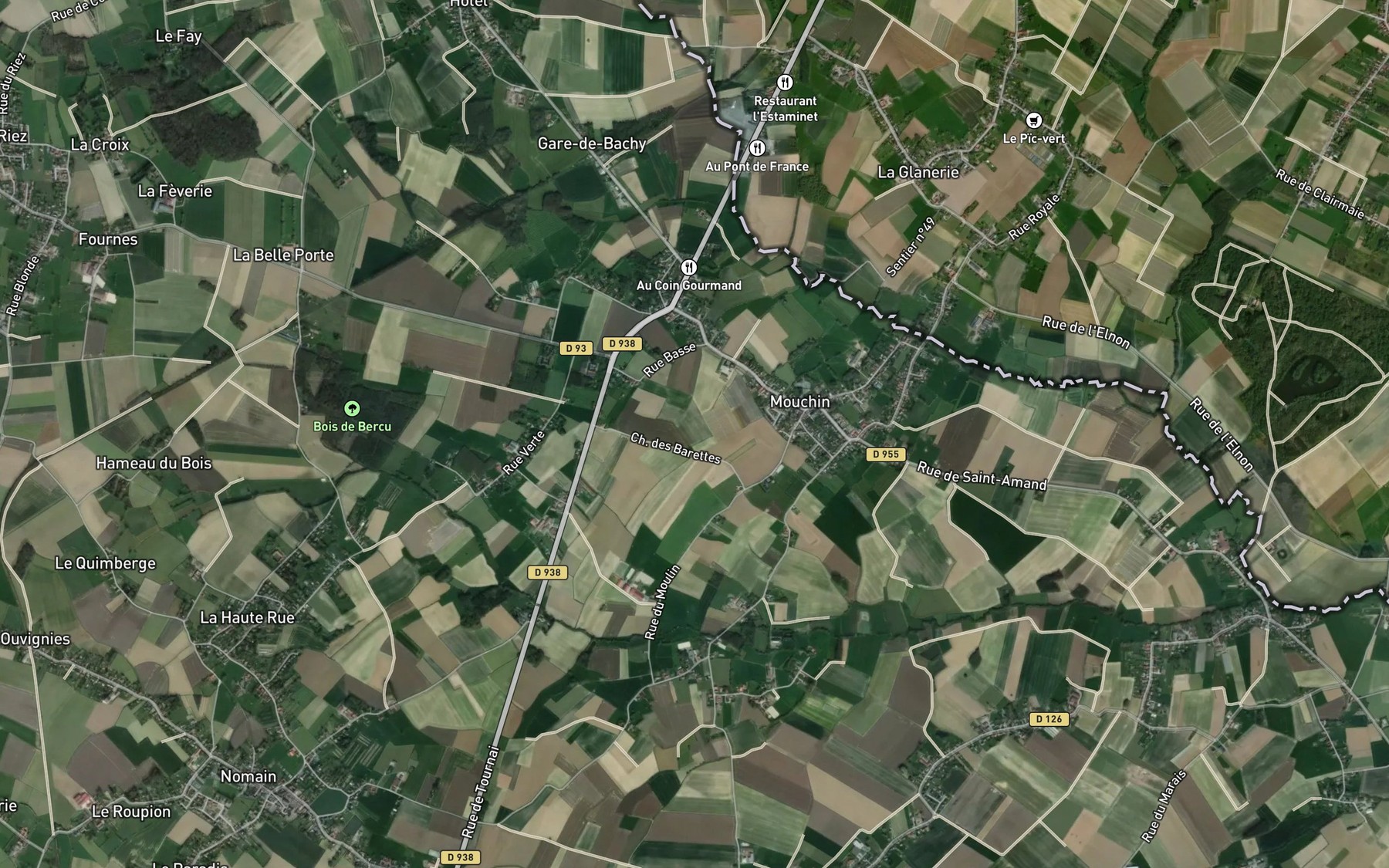 Satellite map of the Buquiau