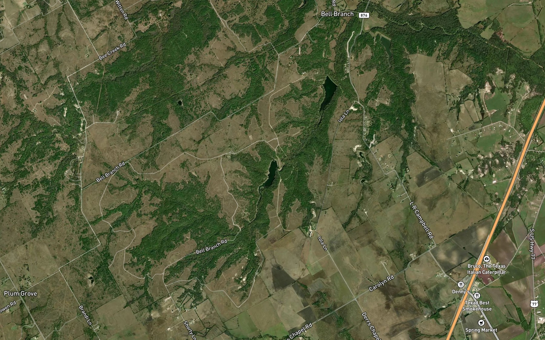 Satellite map of the Soil Conservation Service Site 85b Reservoir