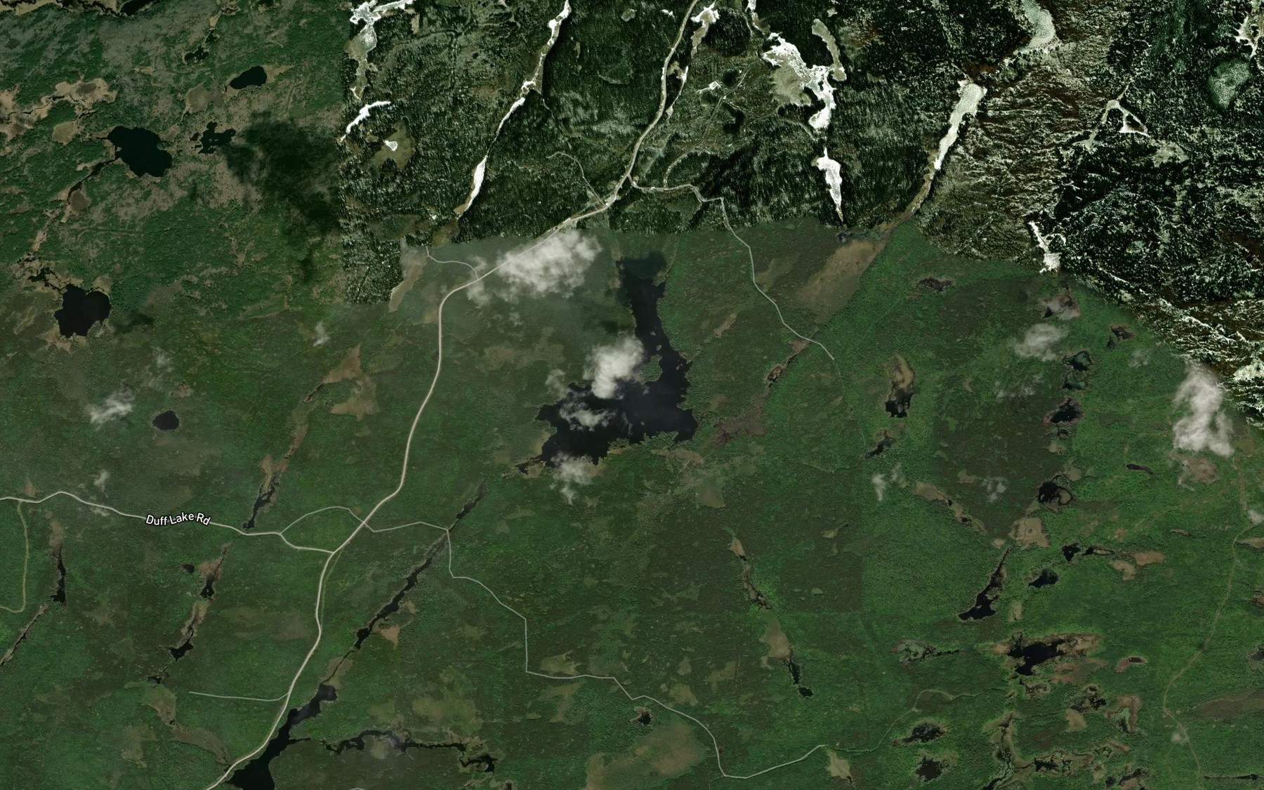 Satellite map of the Lindgren Lake