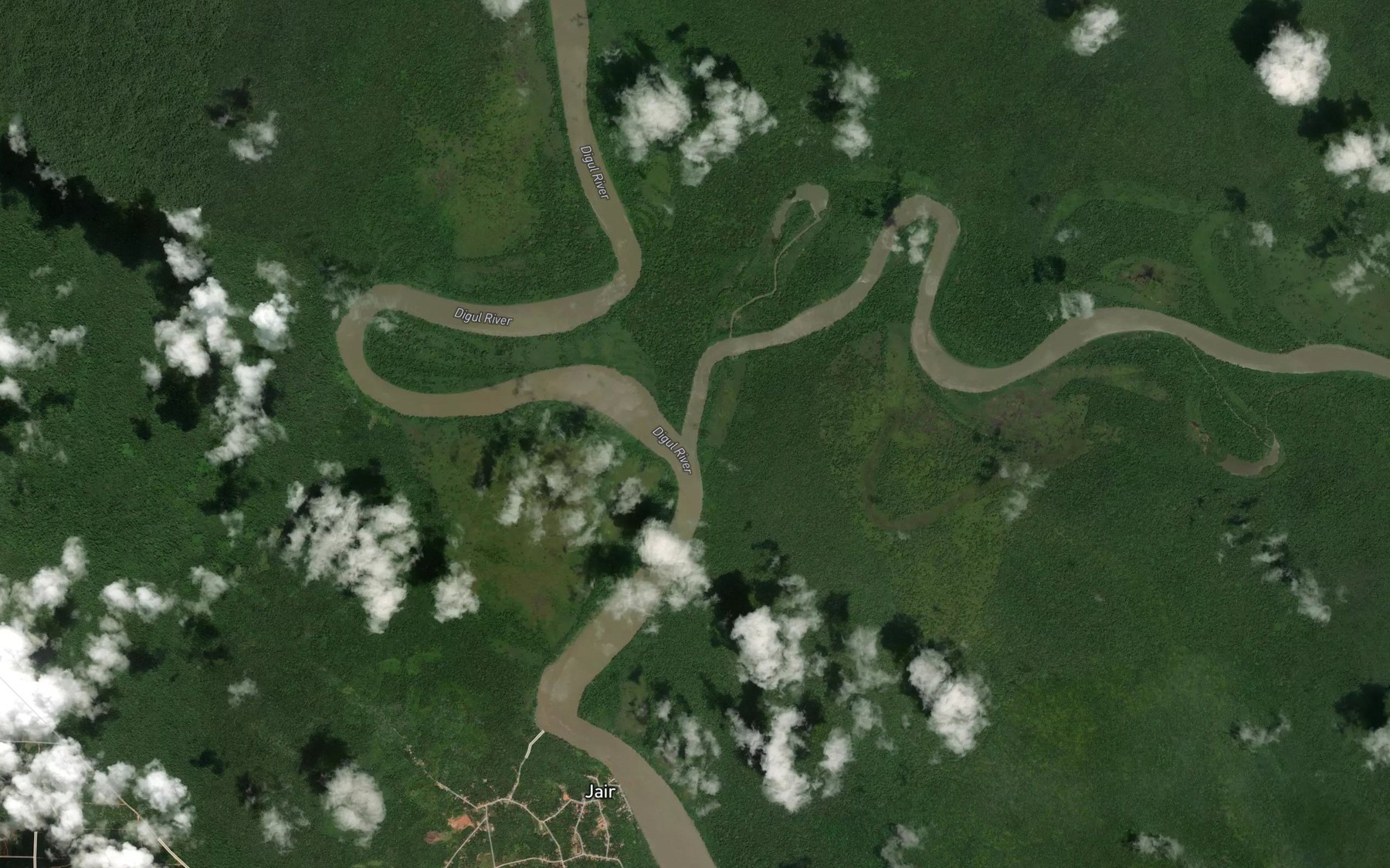 Satellite map of the Sungai Uwimerah