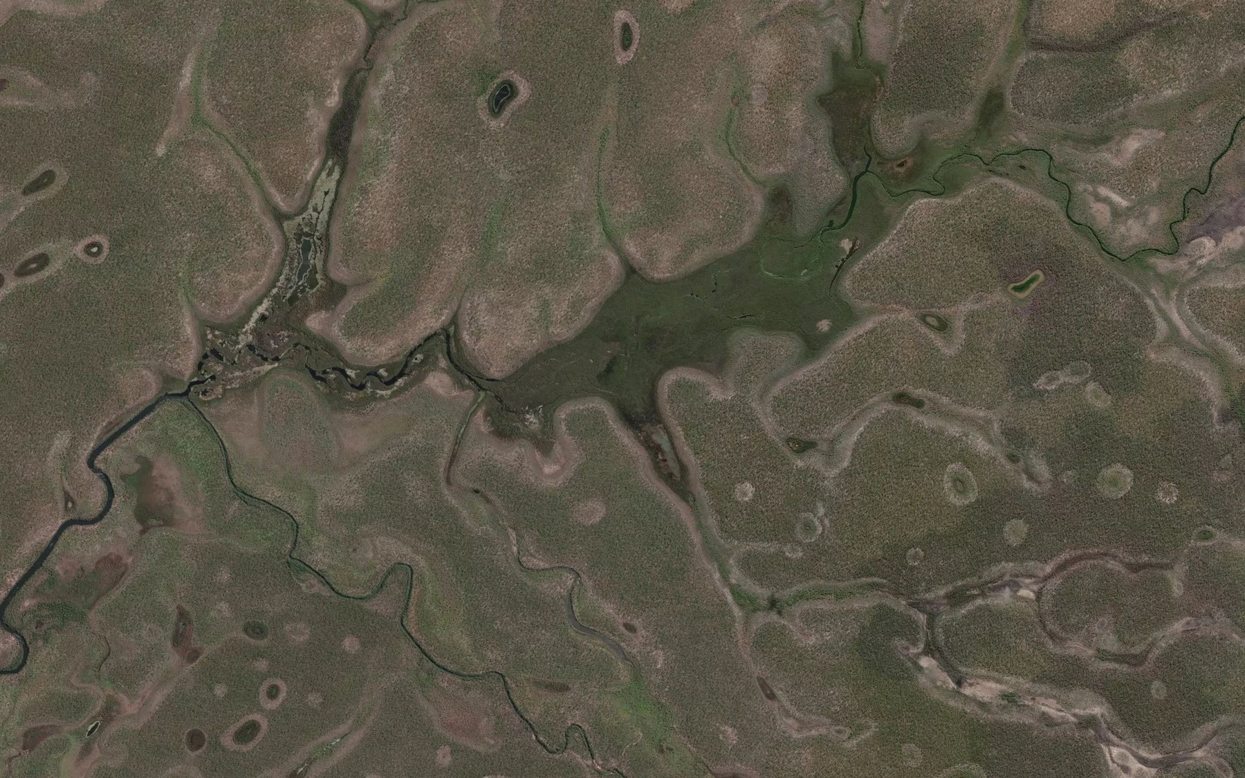 Satellite map of the Sinclair Creek
