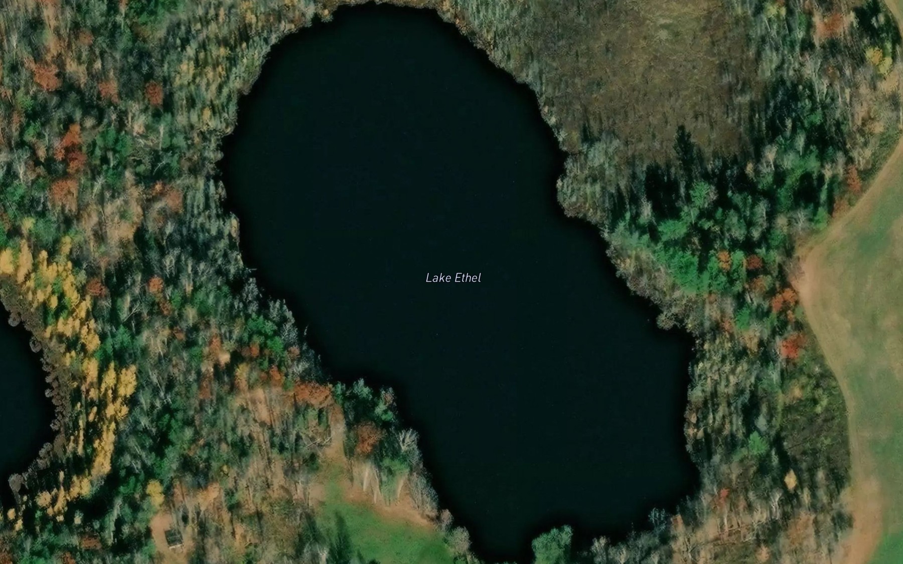Satellite map of the Lake Ethel