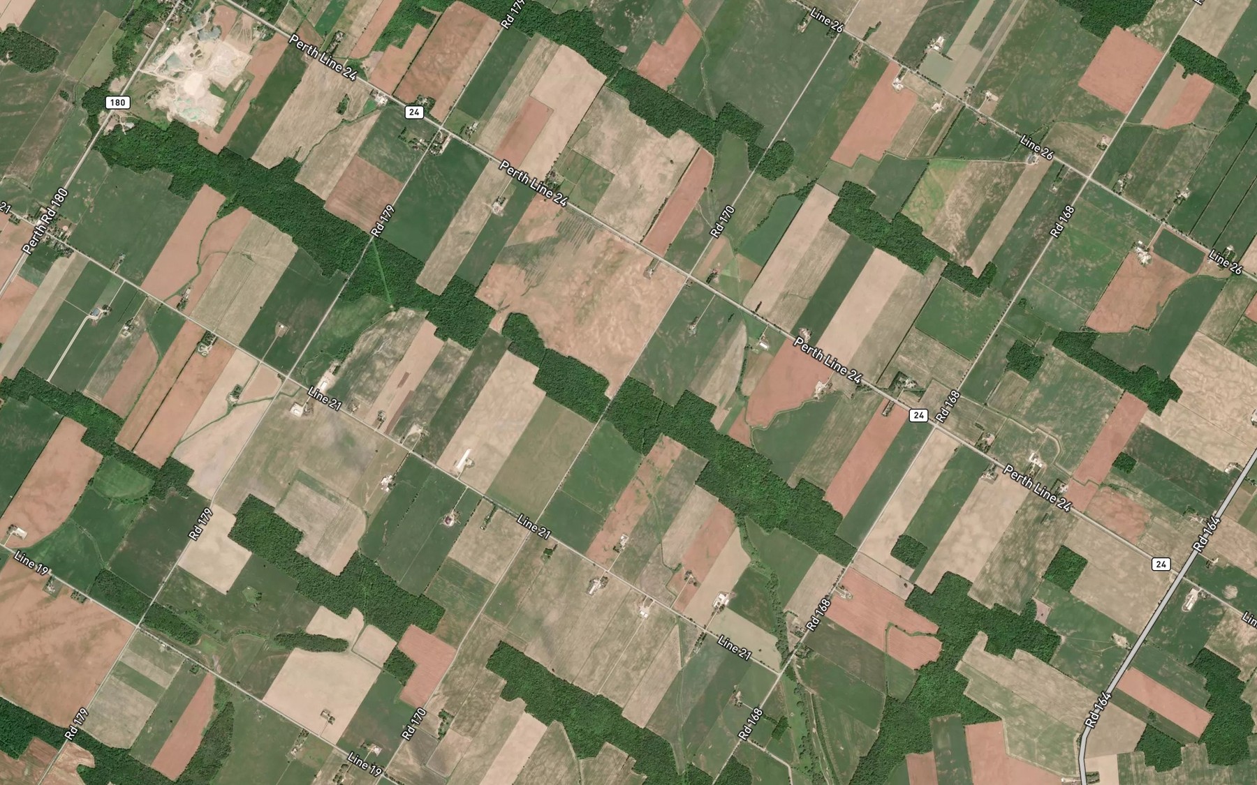 Satellite map of the Mahaffy Drain