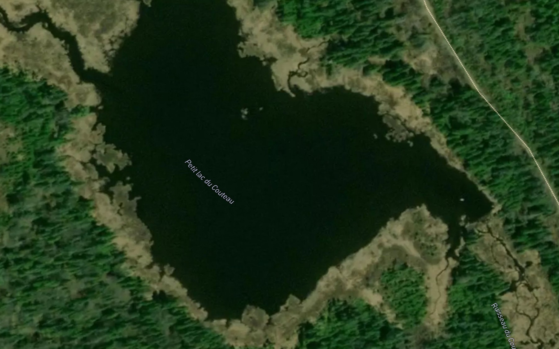 Satellite map of the Petit lac du Couteau
